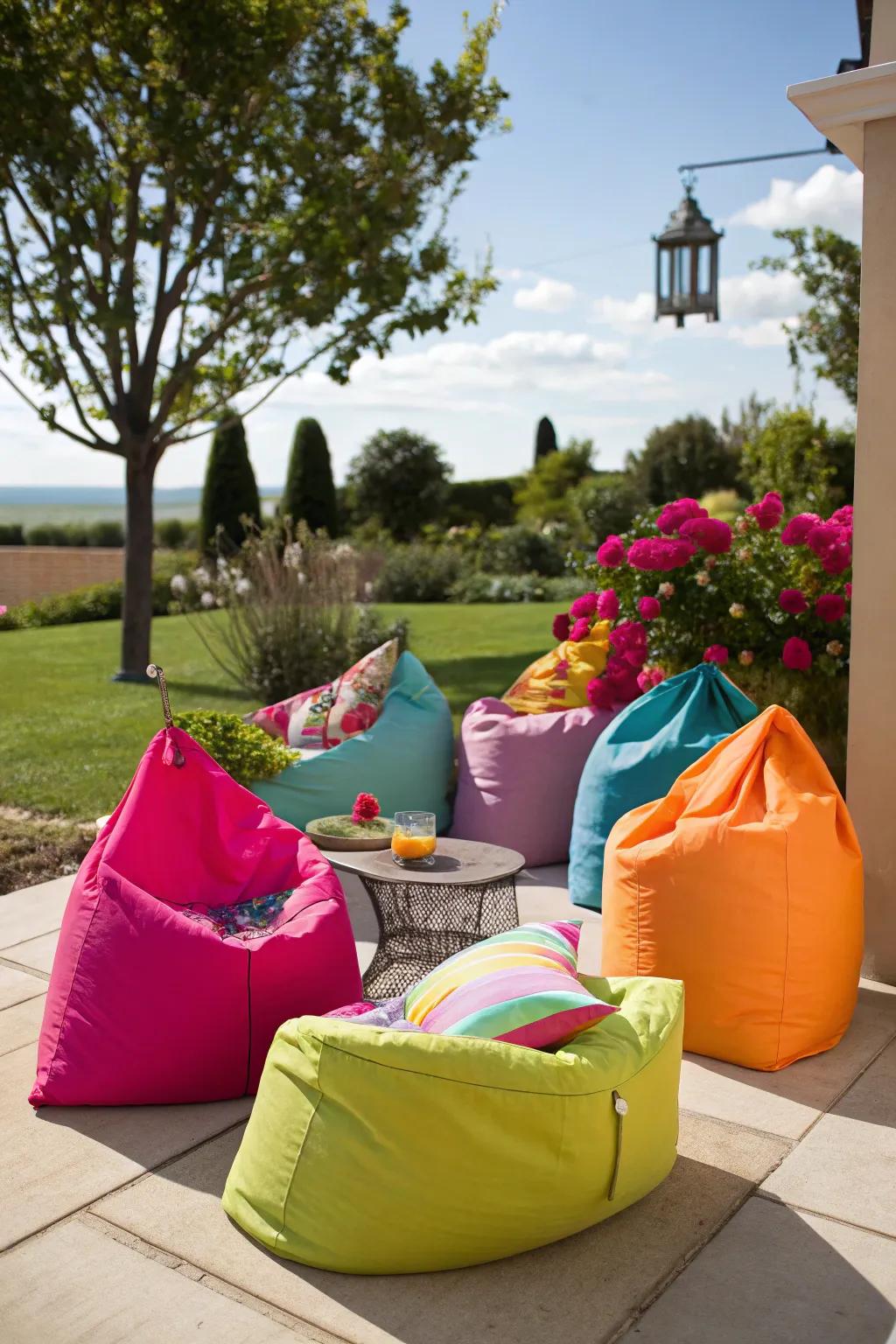 Weatherproof bags offer flexibility and protection for cushion storage.