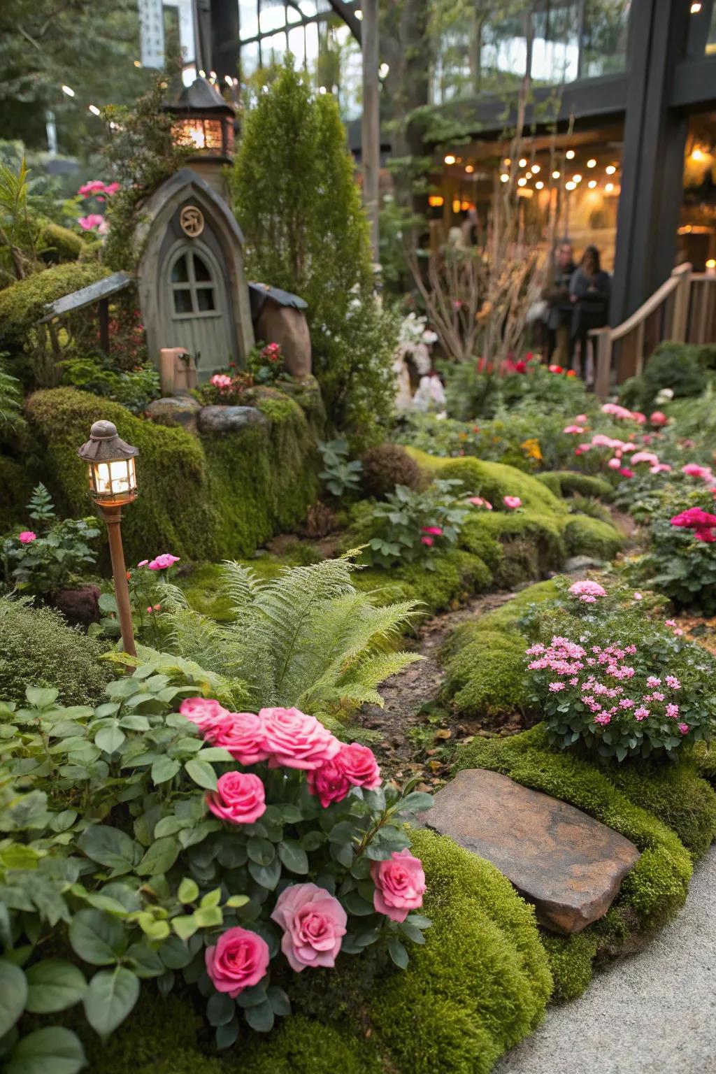 Colorful plants breathe life into fairy rock gardens.