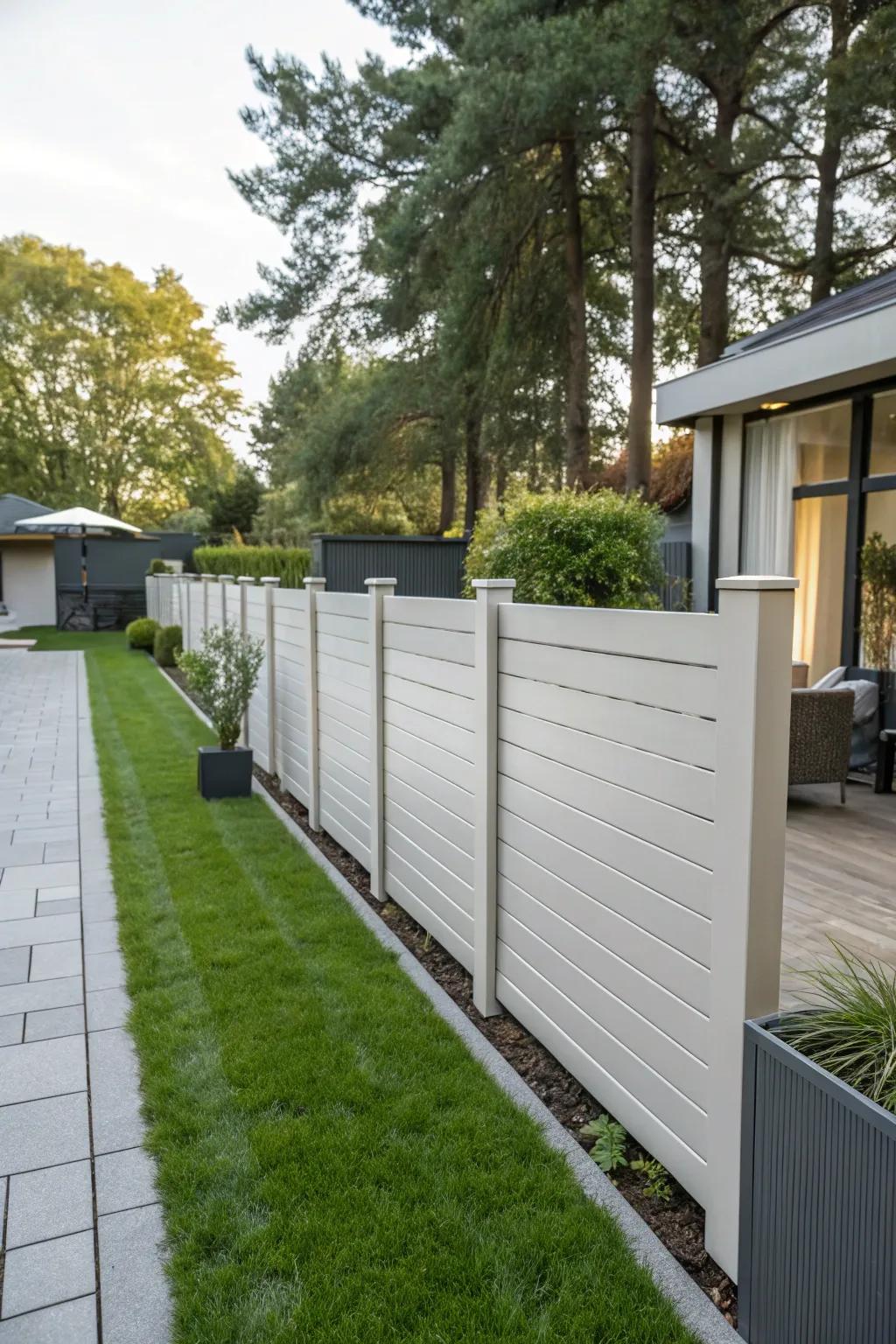 Achieve a modern edge with sleek composite or aluminum fences.