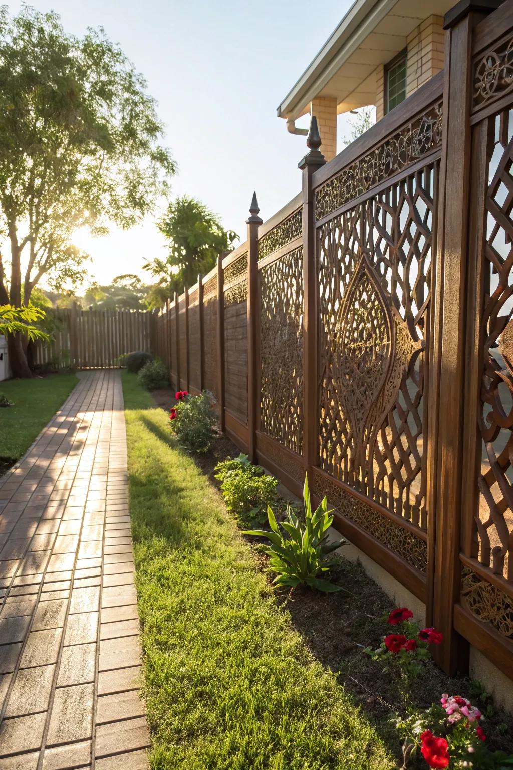 Decorative patterns add artistic flair to your outdoor space.