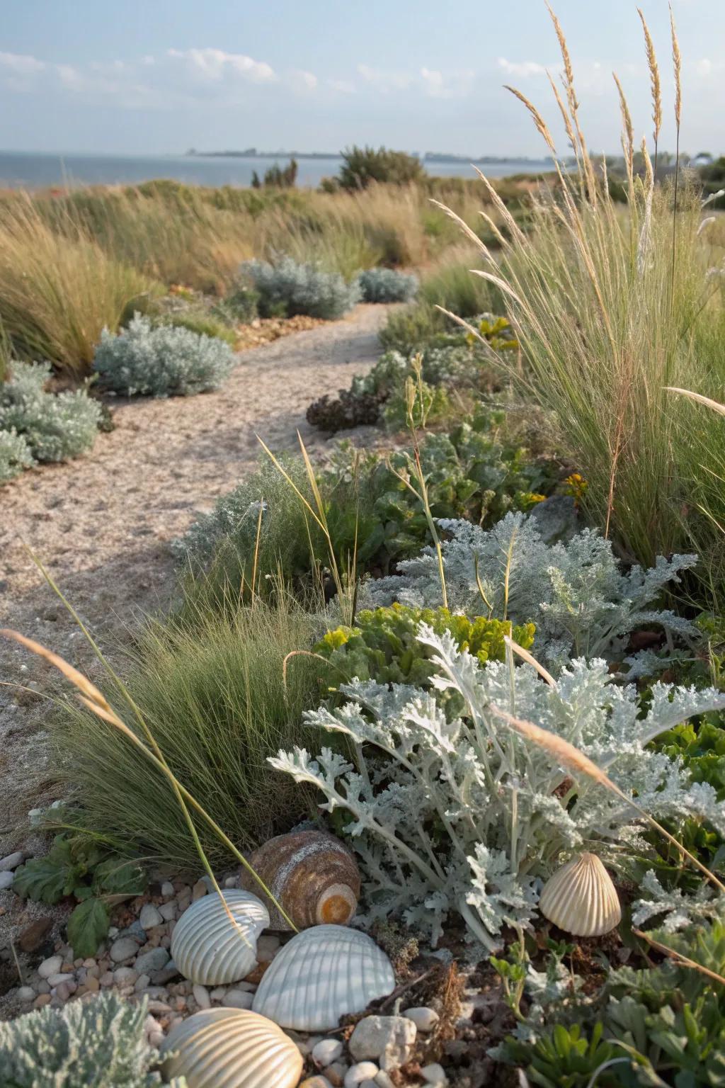 Dusty miller complements coastal garden themes perfectly.