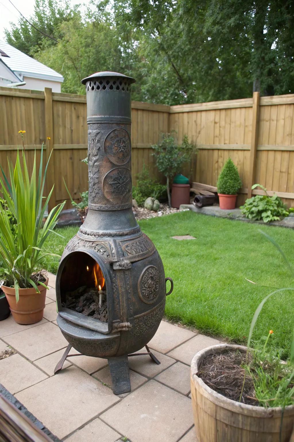 Upcycle for a unique chiminea style.