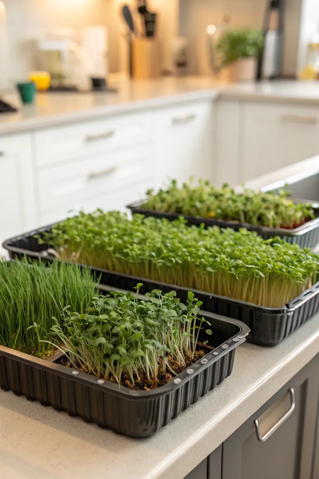 Microgreens are a quick and nutritious addition.