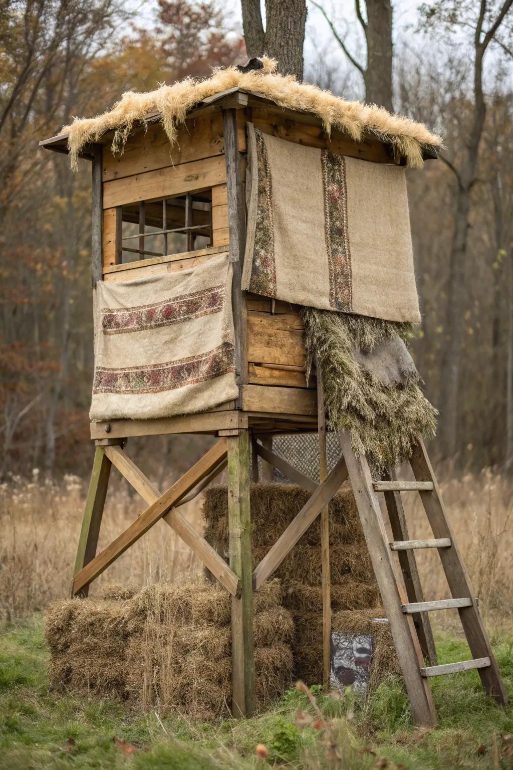 Natural insulation adds warmth and a rustic touch.