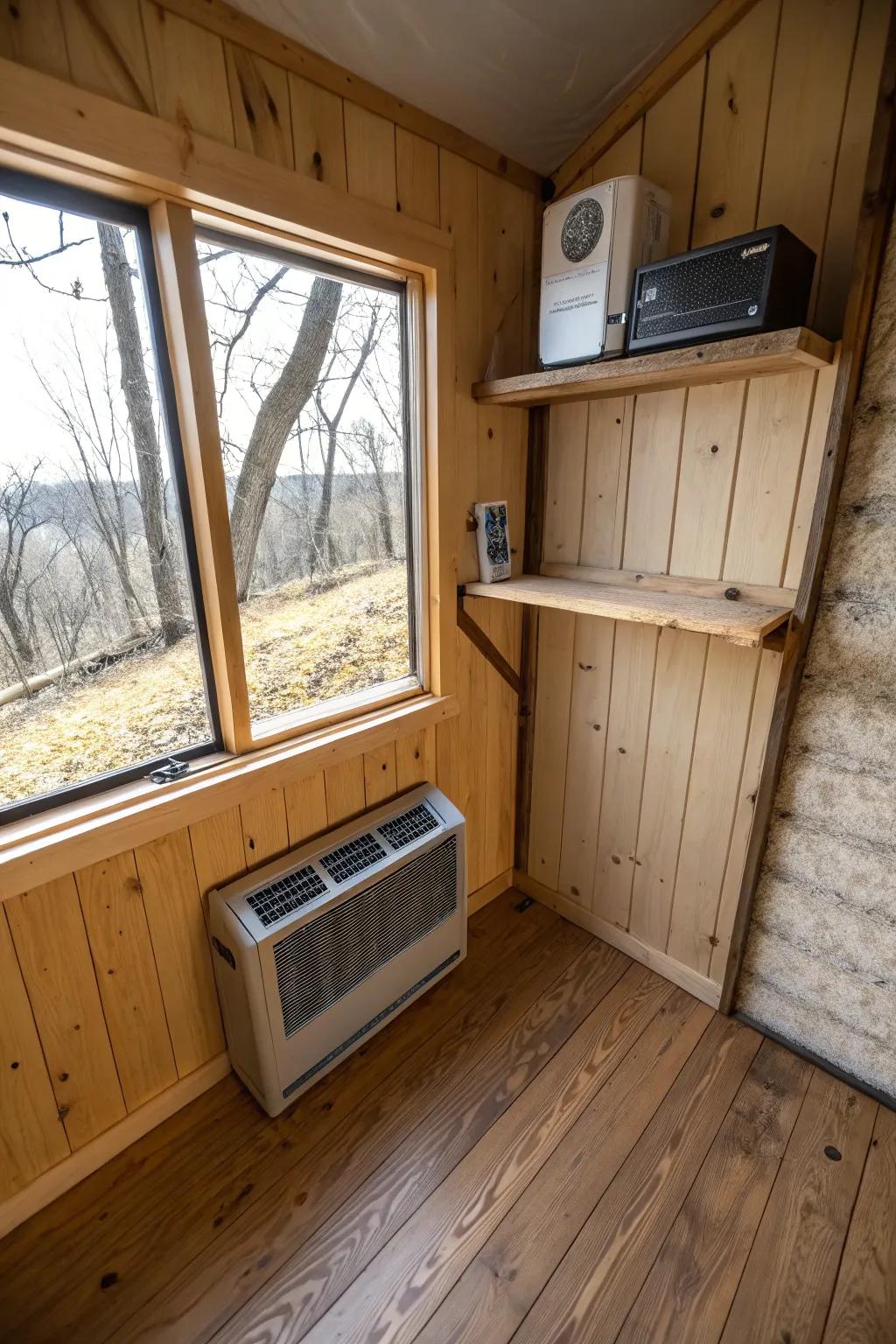 Climate control elements ensure comfort in any weather.