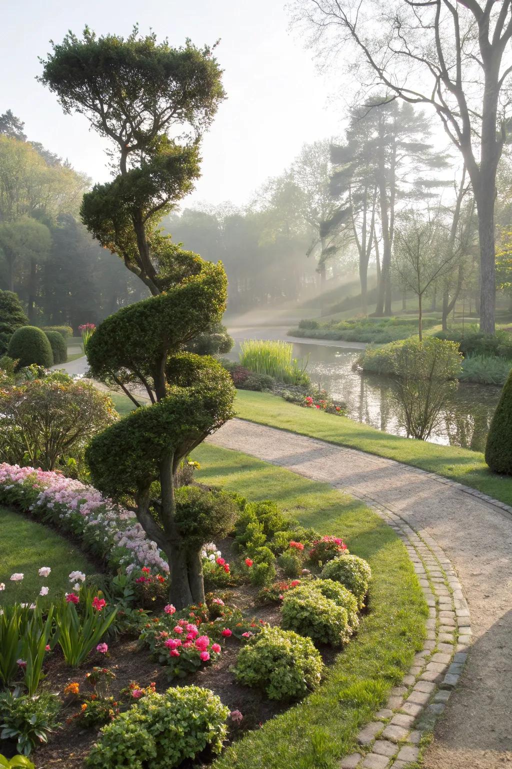 Abstract shapes can turn your garden into a unique art gallery.