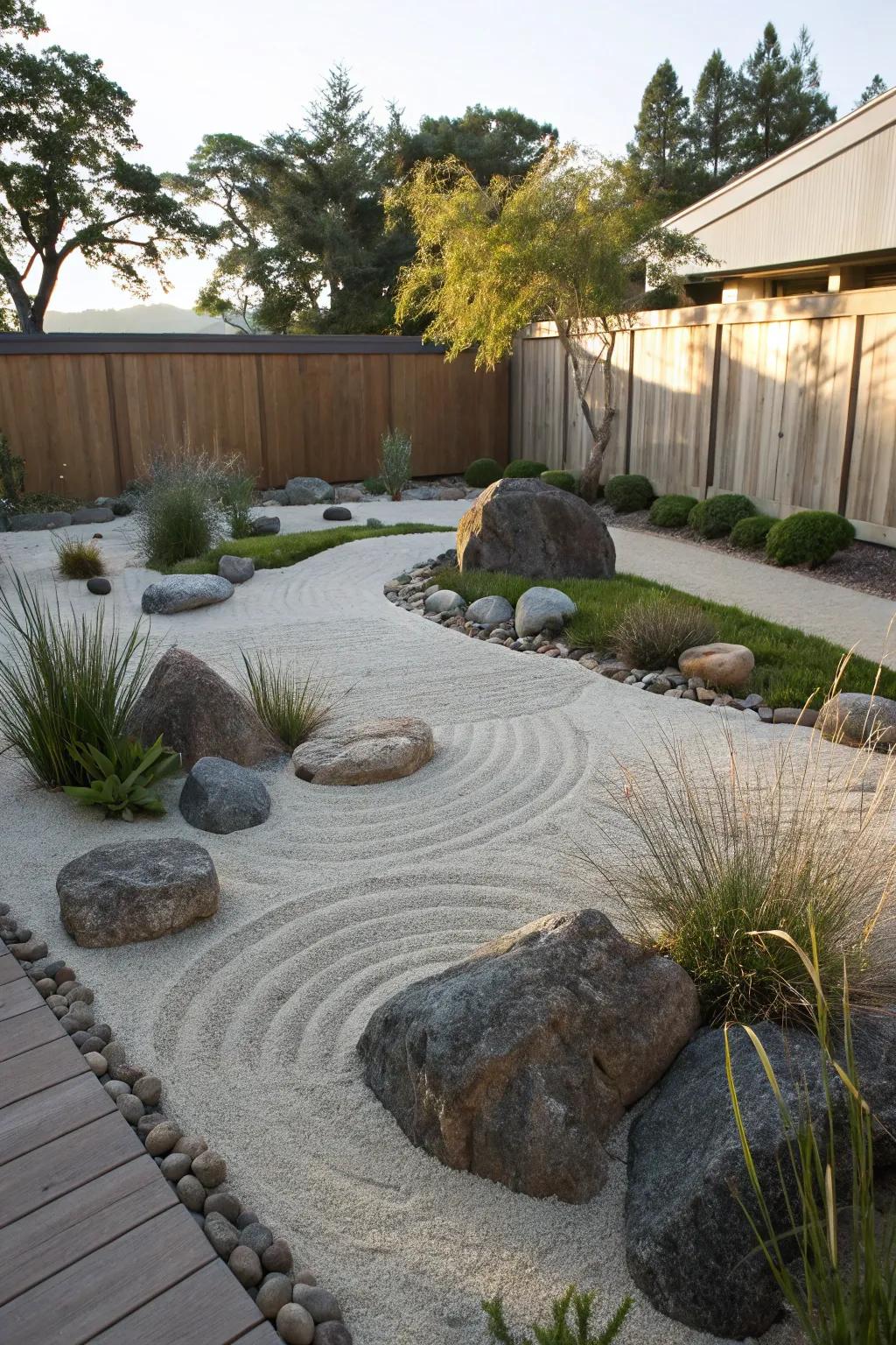 A tranquil Zen garden perfect for meditation.