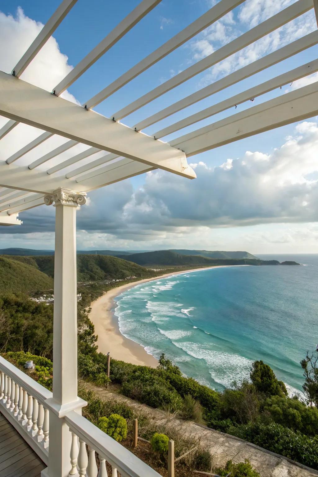 Frame your view with a beautiful vinyl pergola.