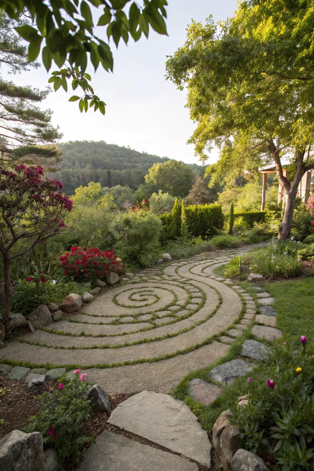 Discover peace and mindfulness with a backyard labyrinth.