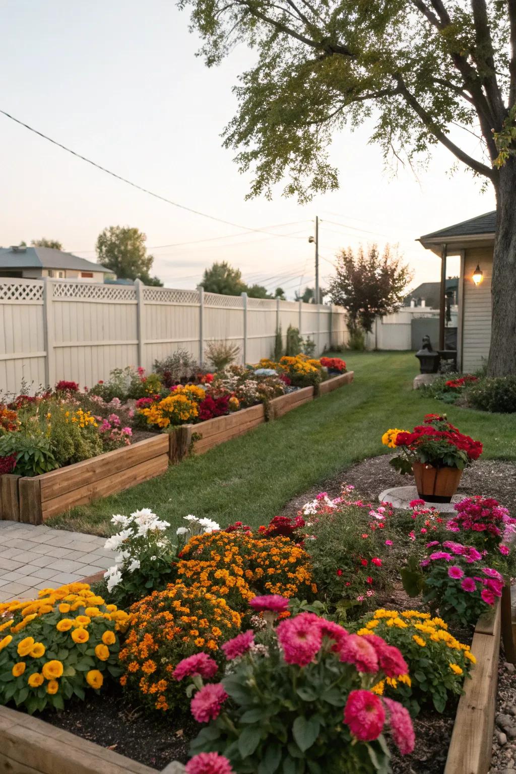 Colorful flower beds bring life and vibrancy to your garden.