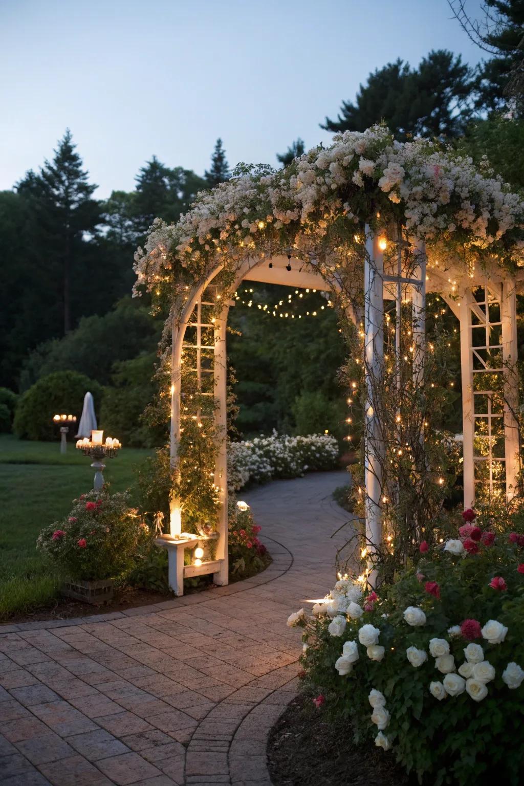 Fairy lights add a touch of whimsy and enchantment.