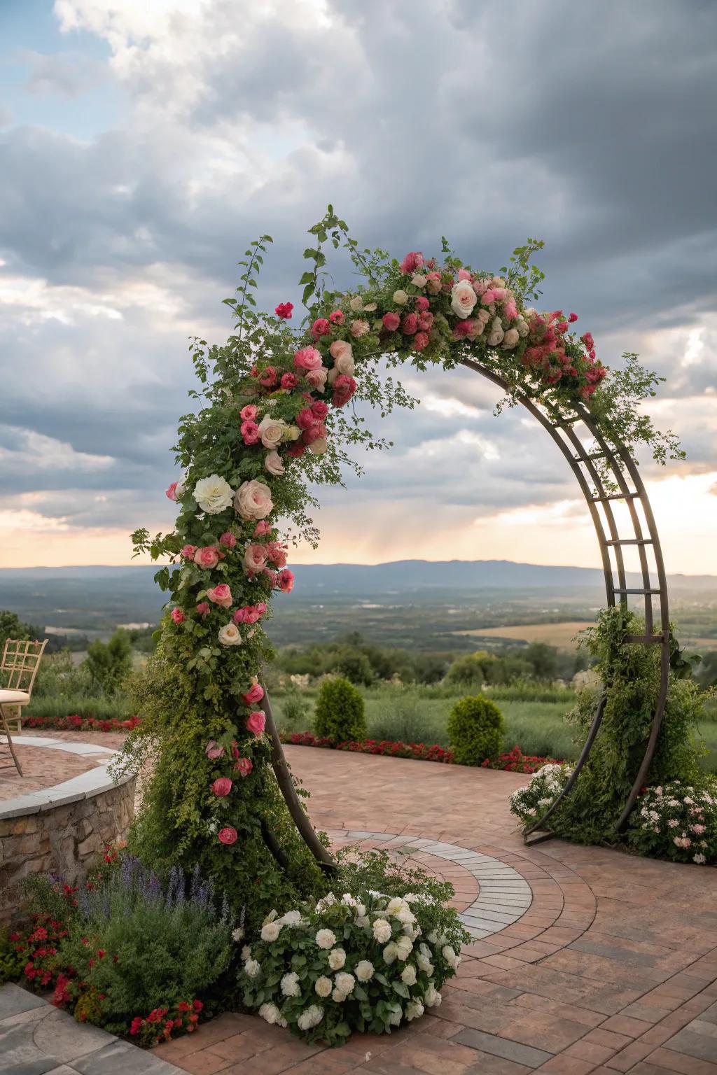 The circular design symbolizes unity and eternity.