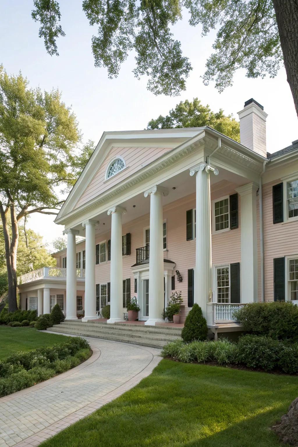 Add grandeur and shelter with a portico entry.