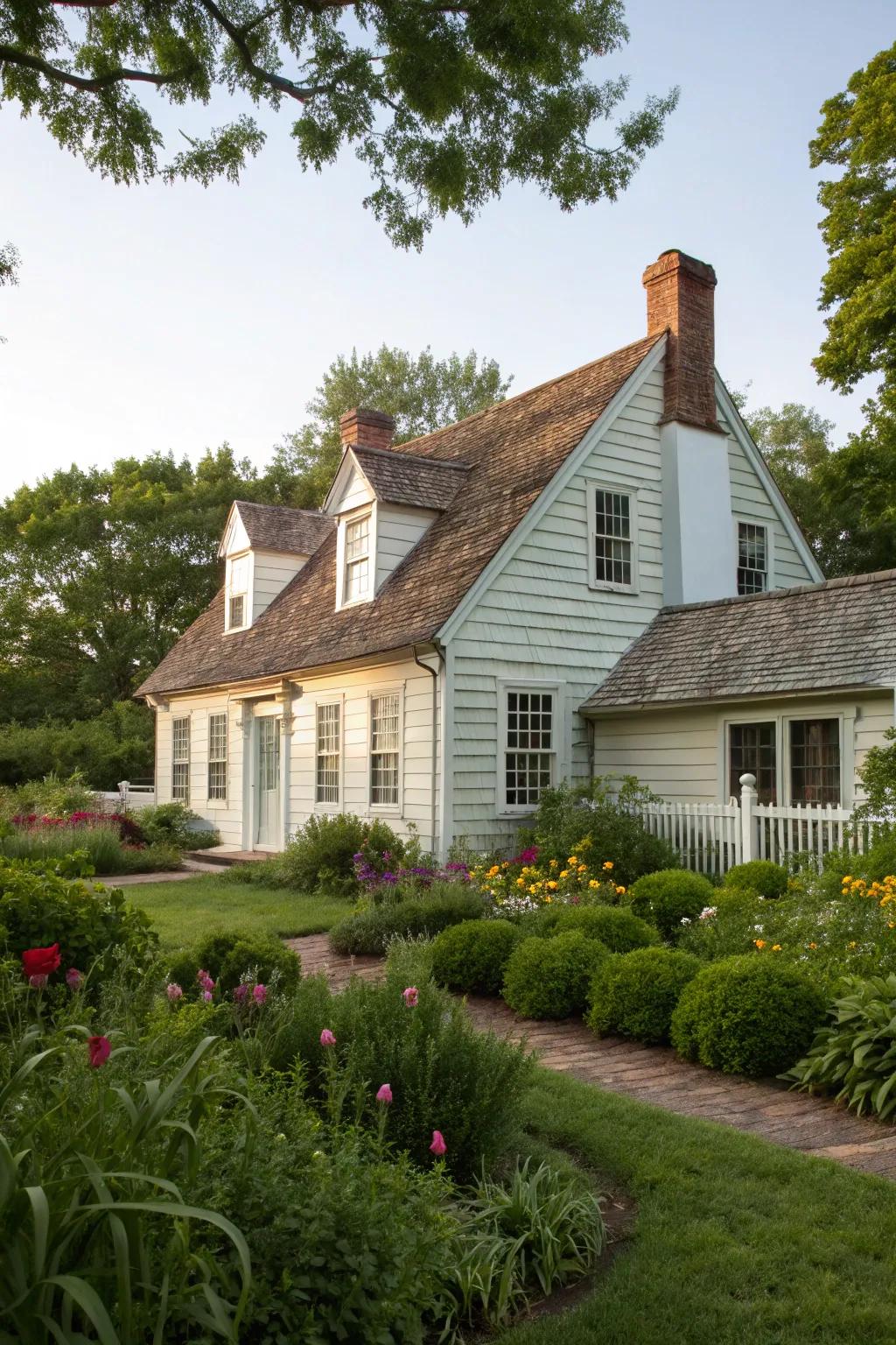 Enhance your colonial home's elegance with a gabled roof.