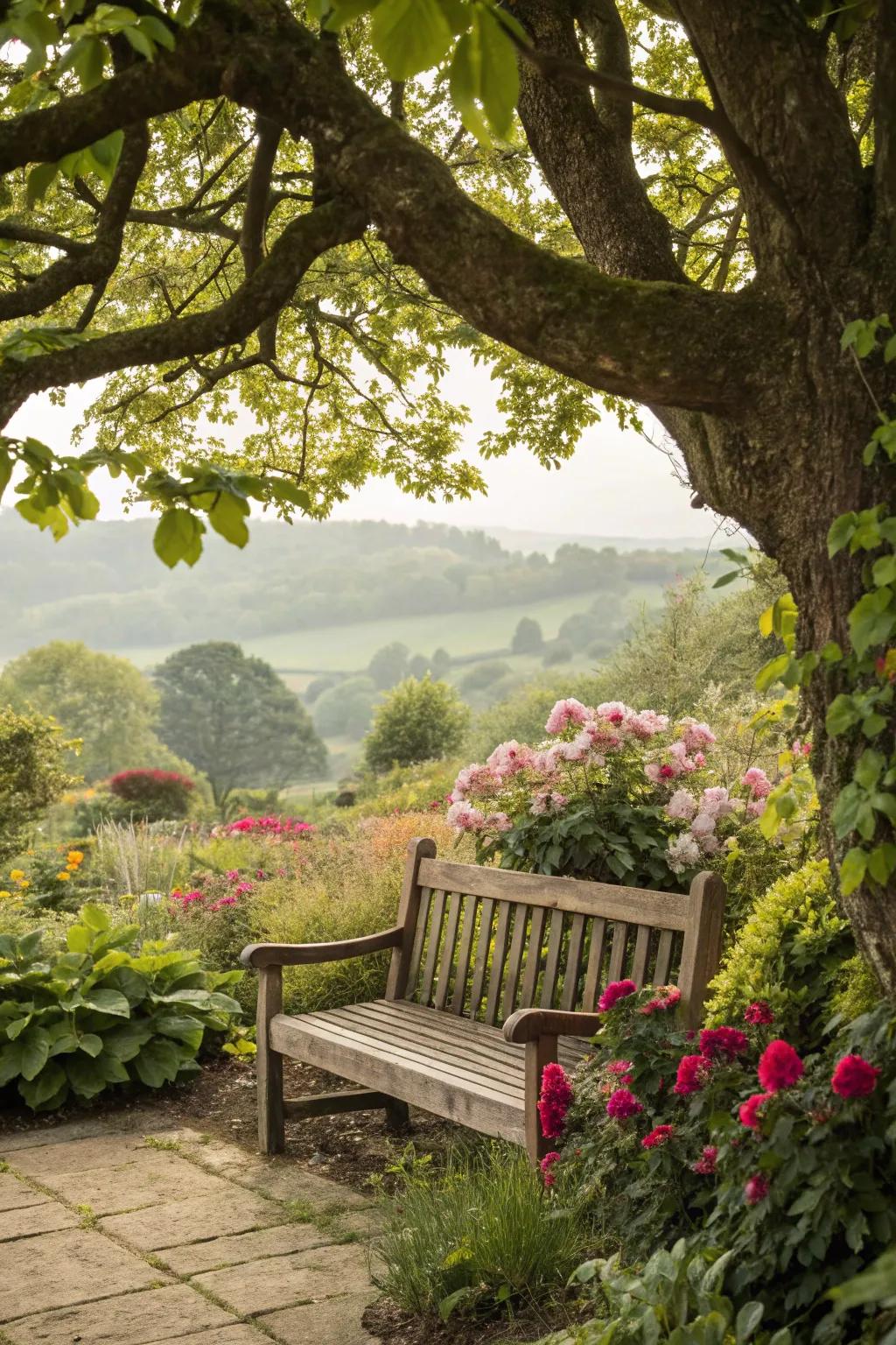 A natural seating area perfect for relaxation.