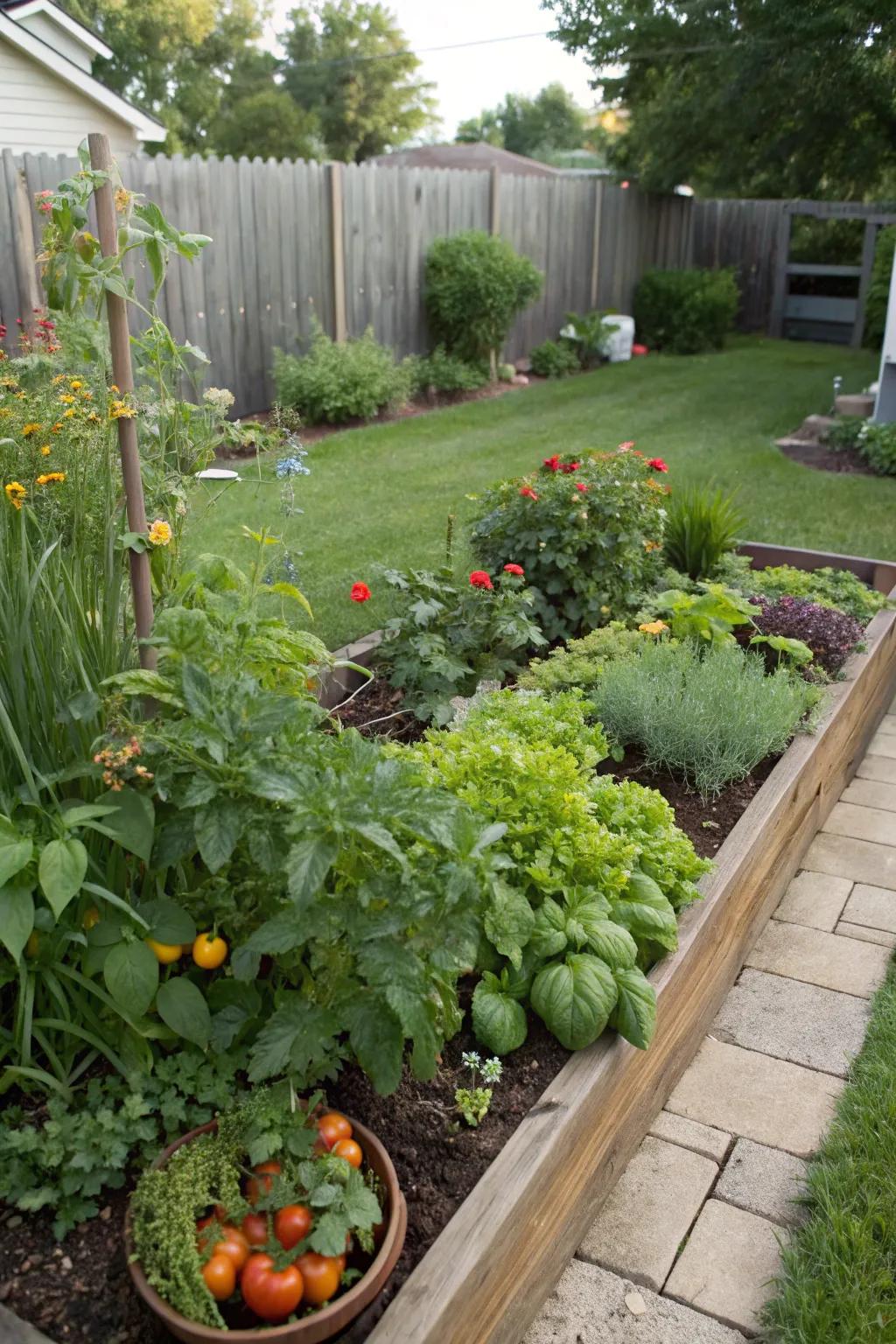 Edible plants offering beauty and homegrown produce.