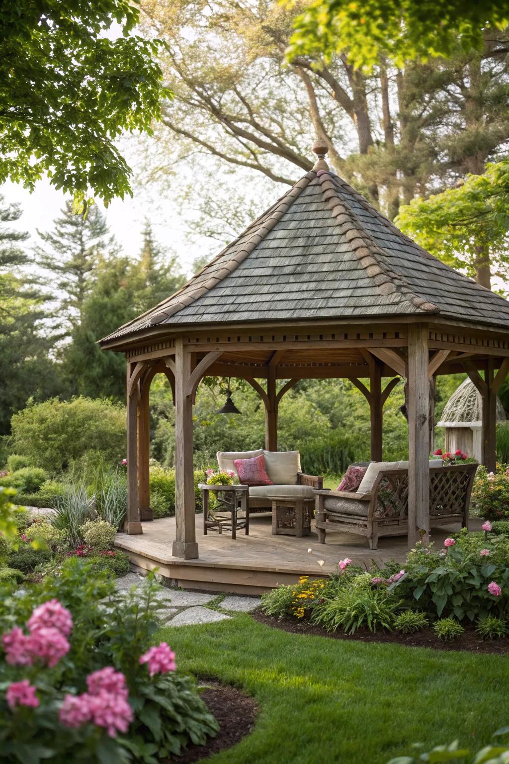 Add a touch of elegance with a classic gazebo.