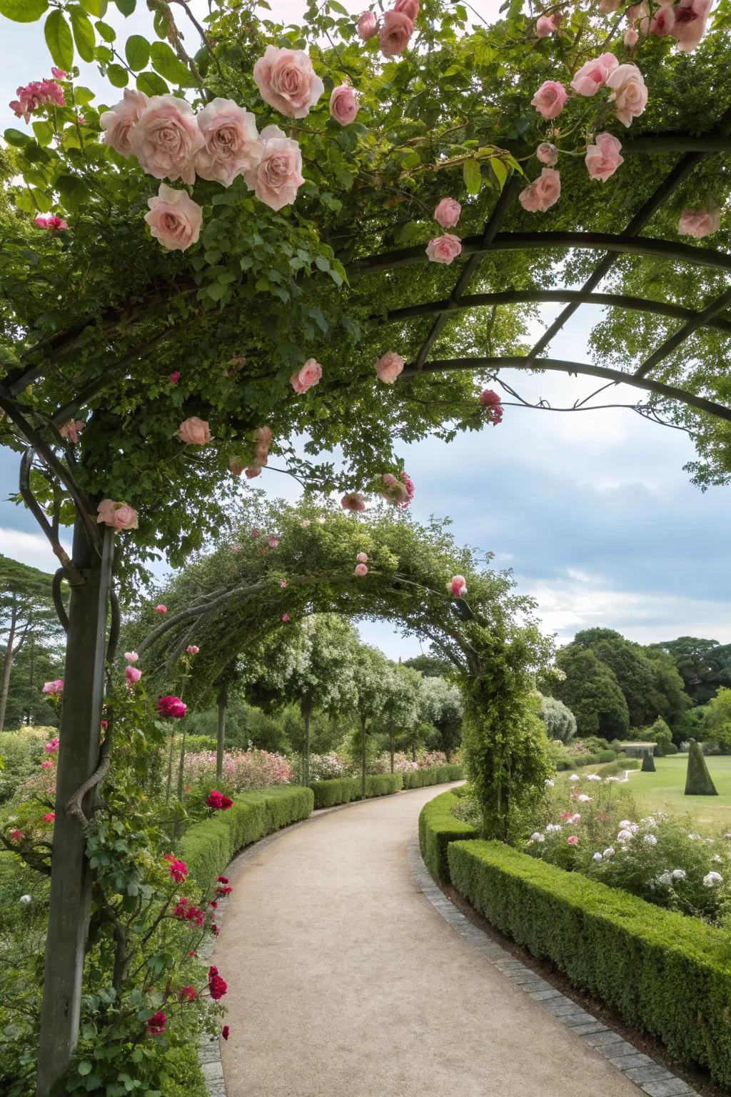 Let a guiding pathway arbor lead you through your garden paradise.