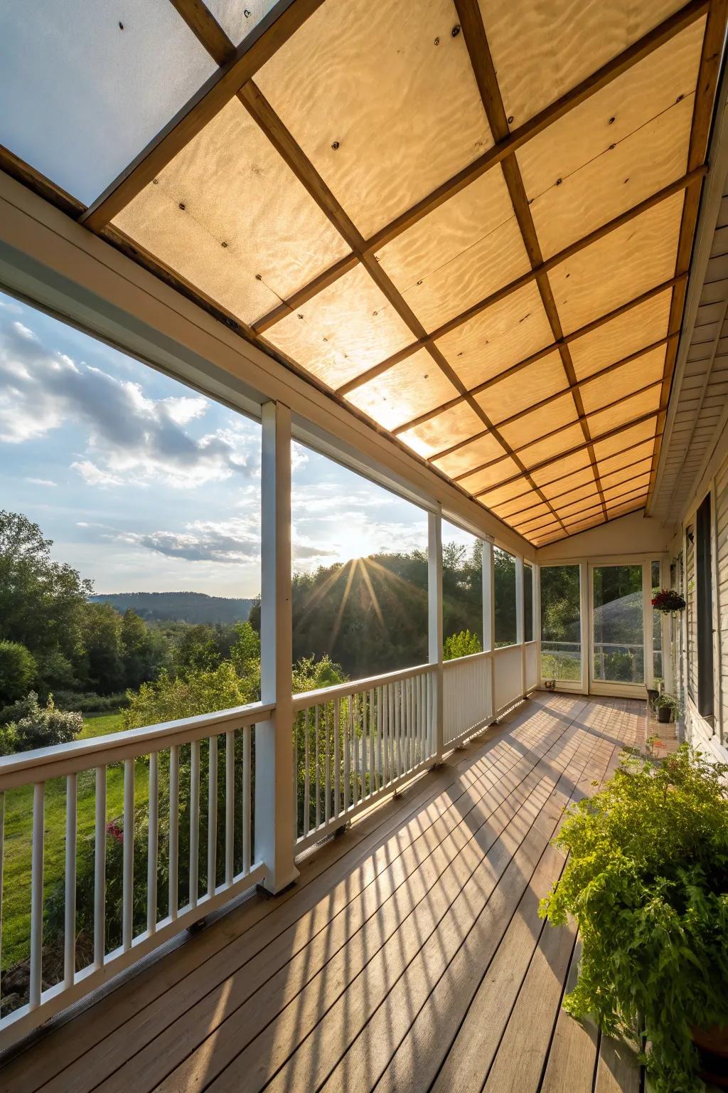 Natural light transforms your porch into a bright, inviting space.