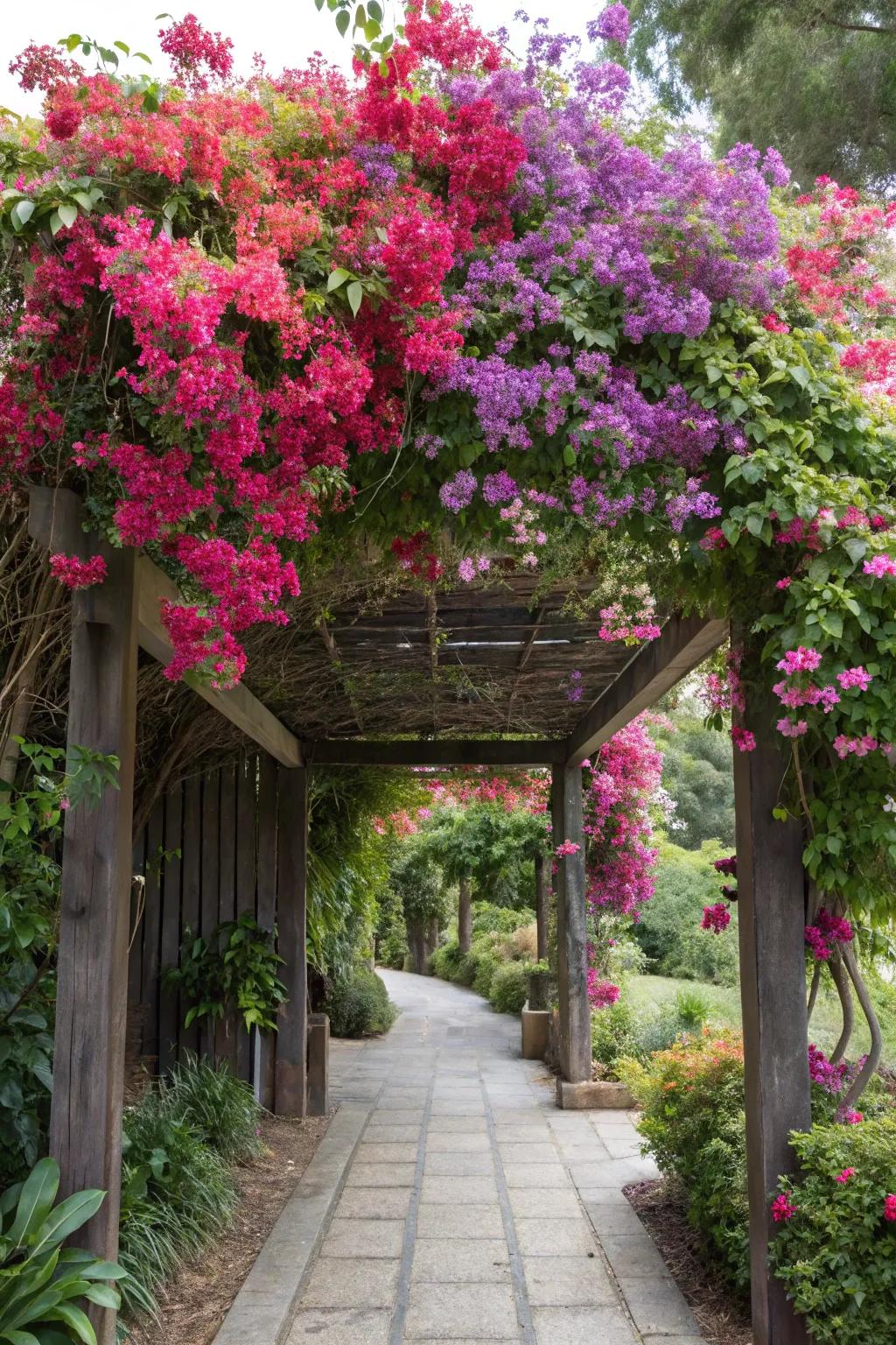 Welcome warmth and color with rangoon creeper on your pergola.