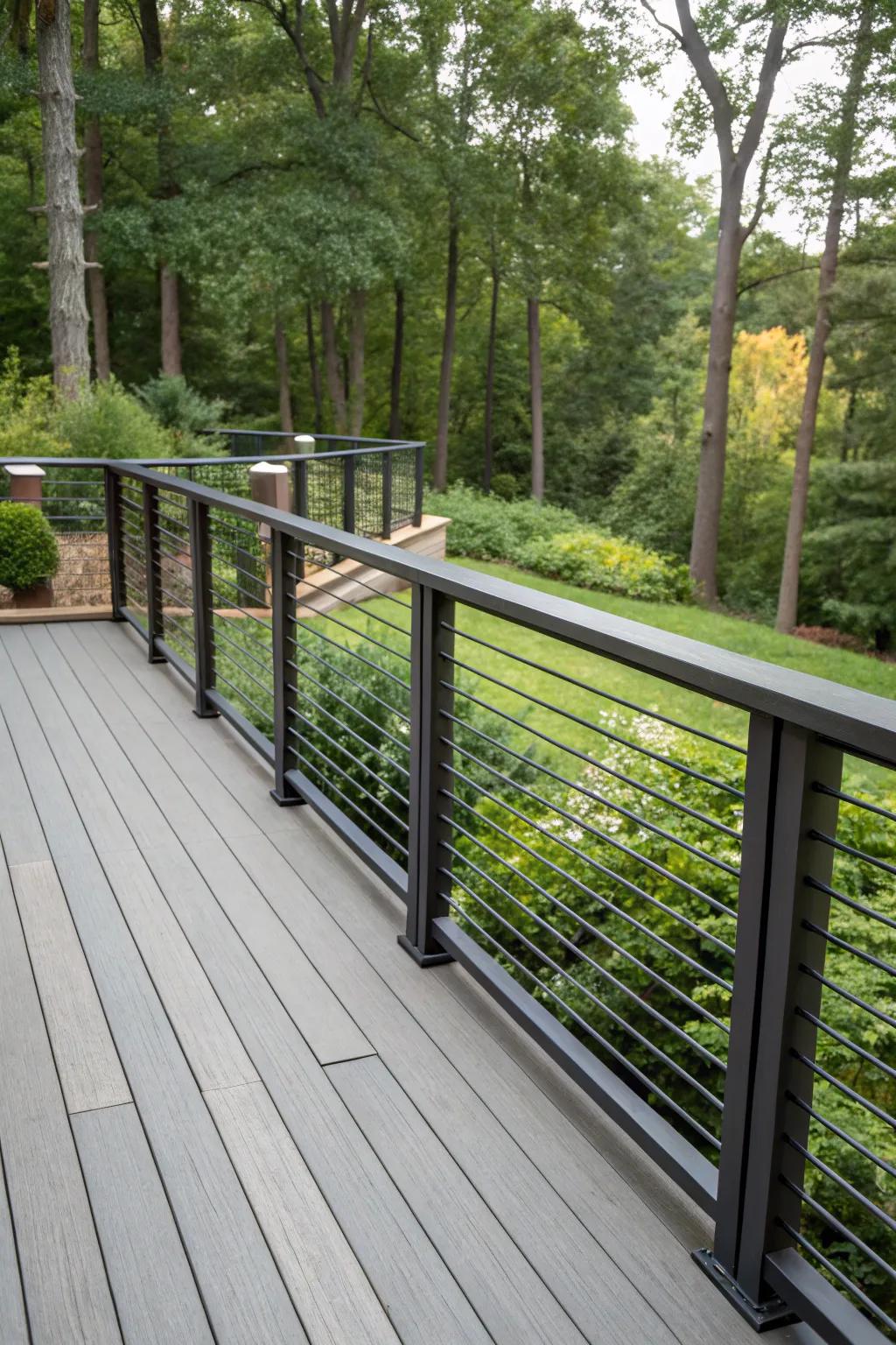 Triple stacked vertical design adds architecture to your deck.