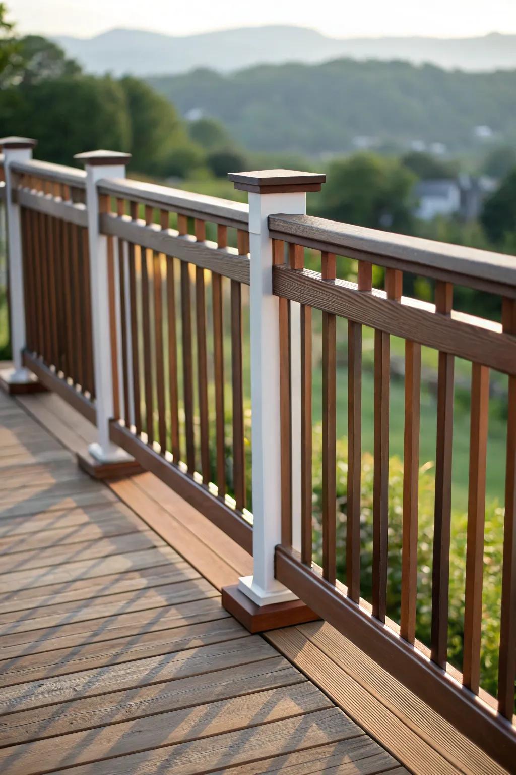 Varied slat orientations enhance the visual rhythm of your deck.