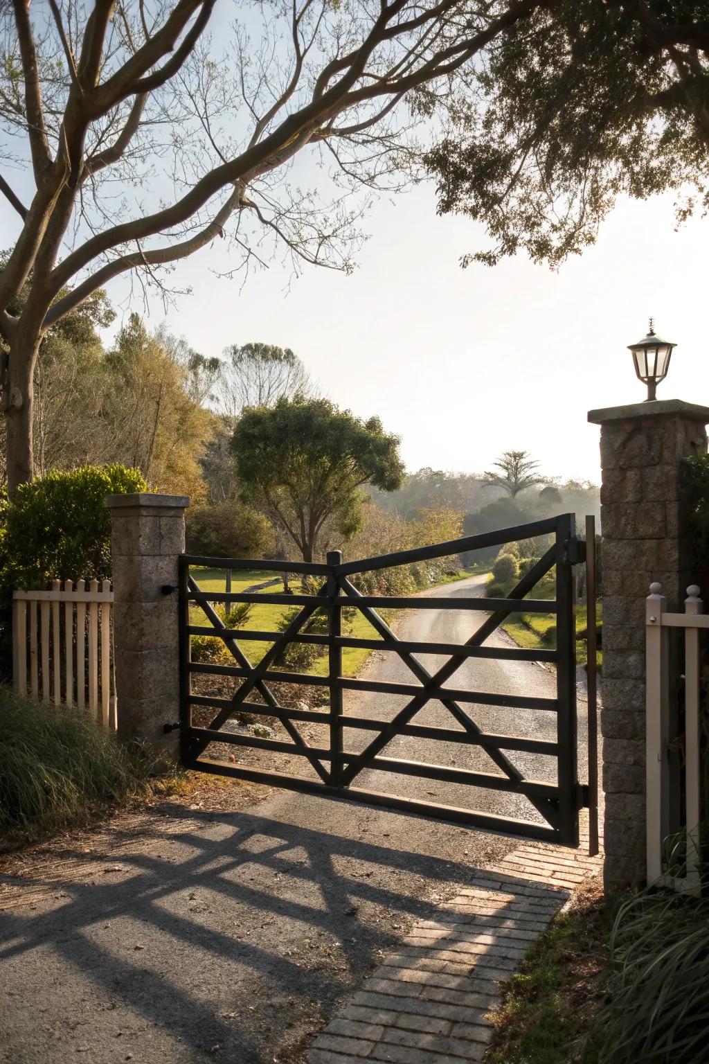 Playing with proportions adds a unique visual dynamic to your gate.