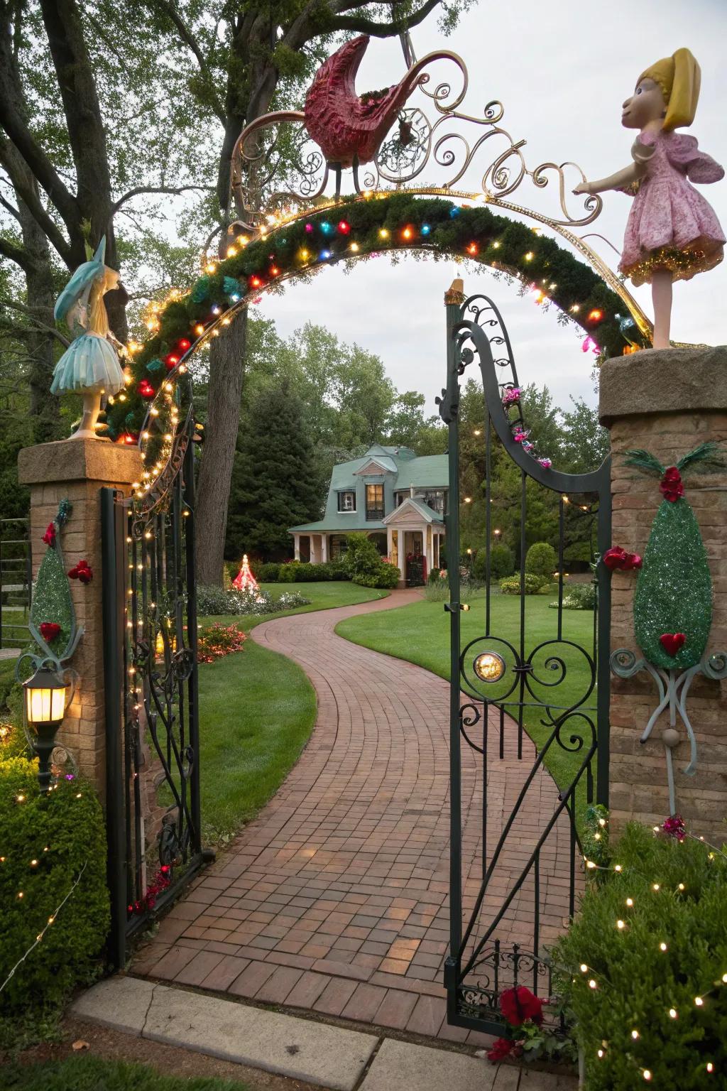 Whimsical designs offer a playful and imaginative touch to gates.
