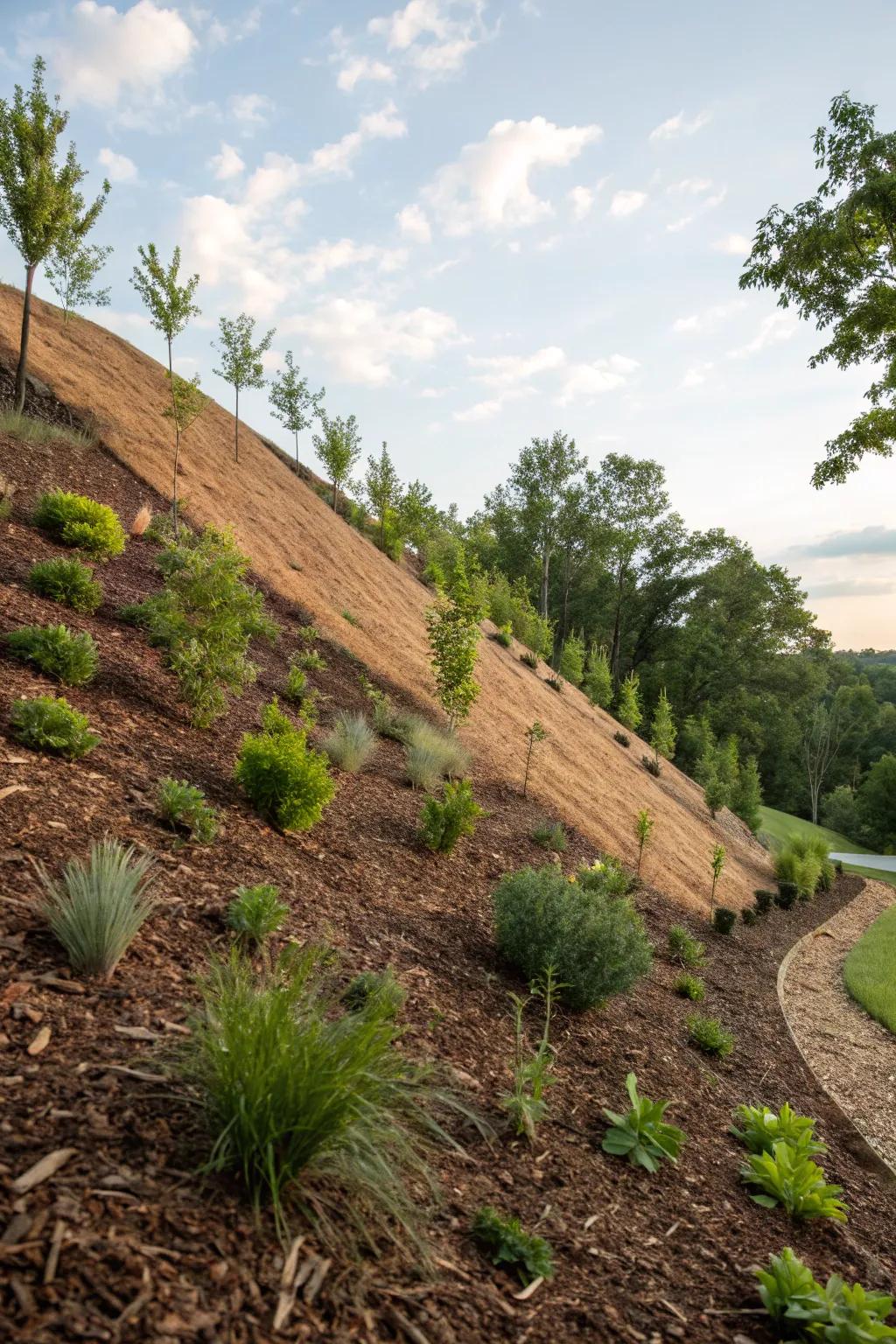 Enjoy a beautiful hillside with low maintenance solutions.
