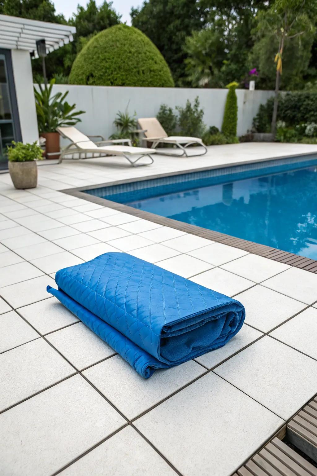 Simple ground placement keeps your pool cover accessible.