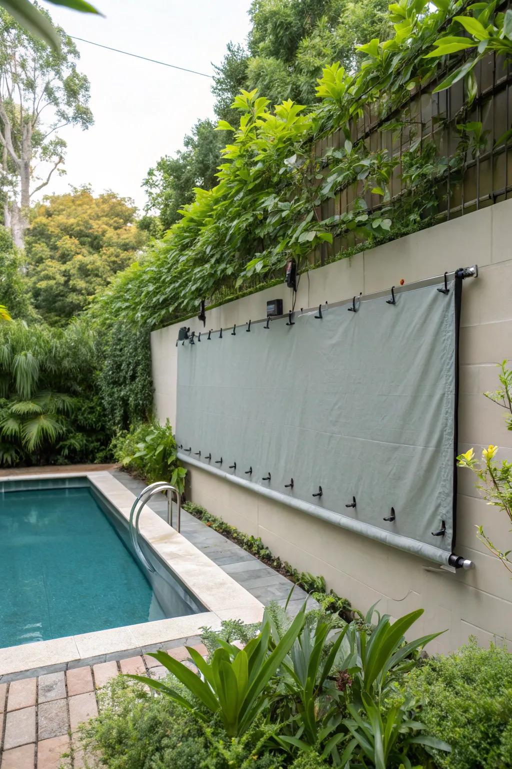 Vertical wall storage is a smart solution for saving space.