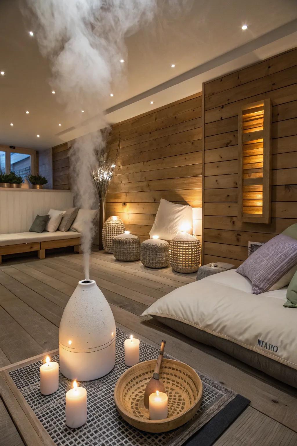 Aromatherapy enhances the soothing environment of your spa.