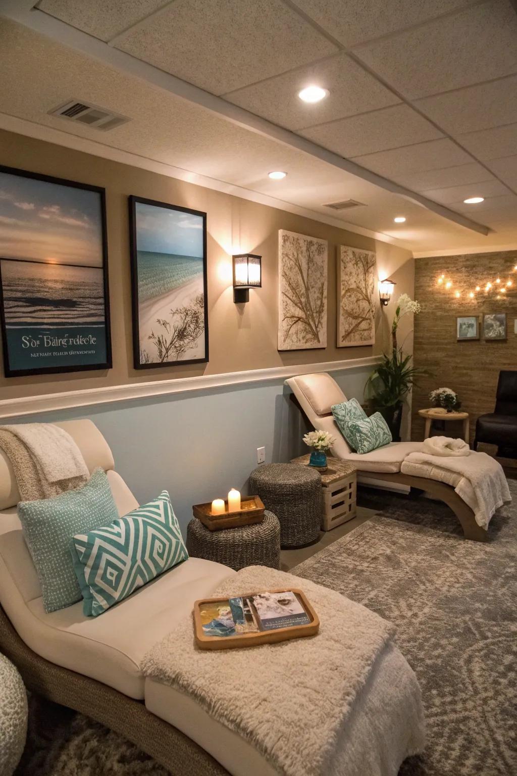 Art and decor personalize your spa with tranquility and beauty.