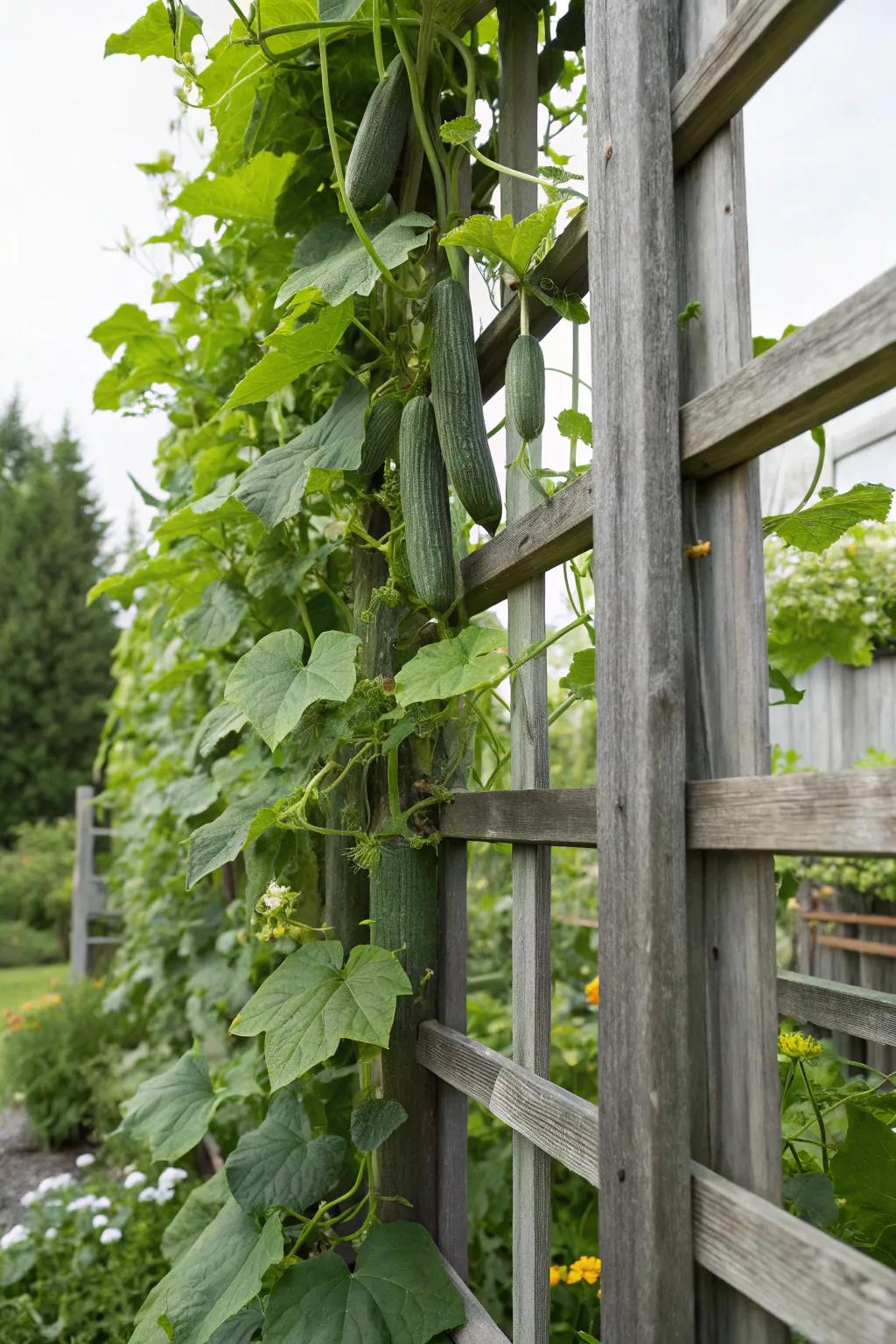 Vertical gardening maximizes space and adds visual interest.