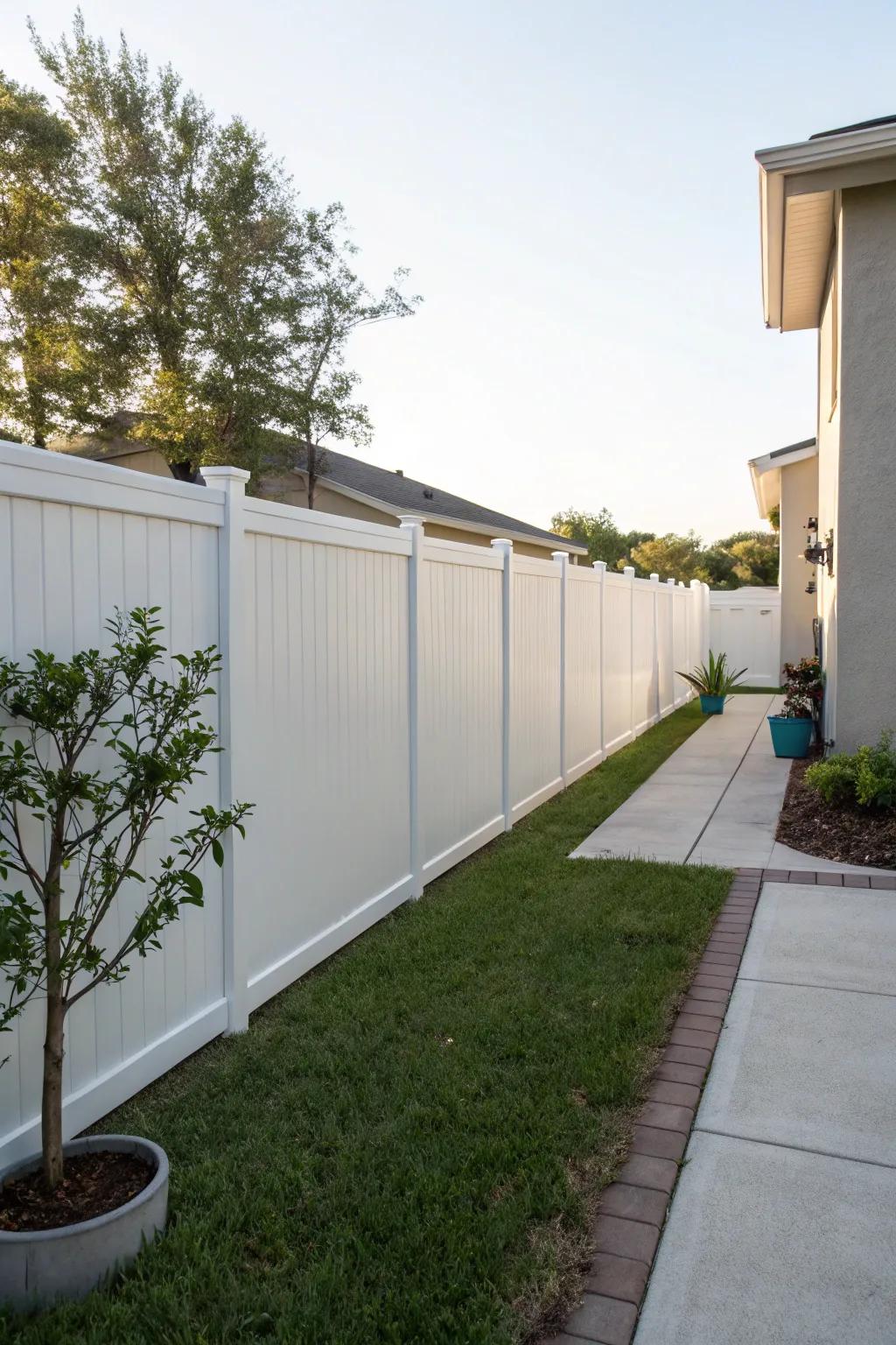 Vinyl fences offer durability without the hassle.