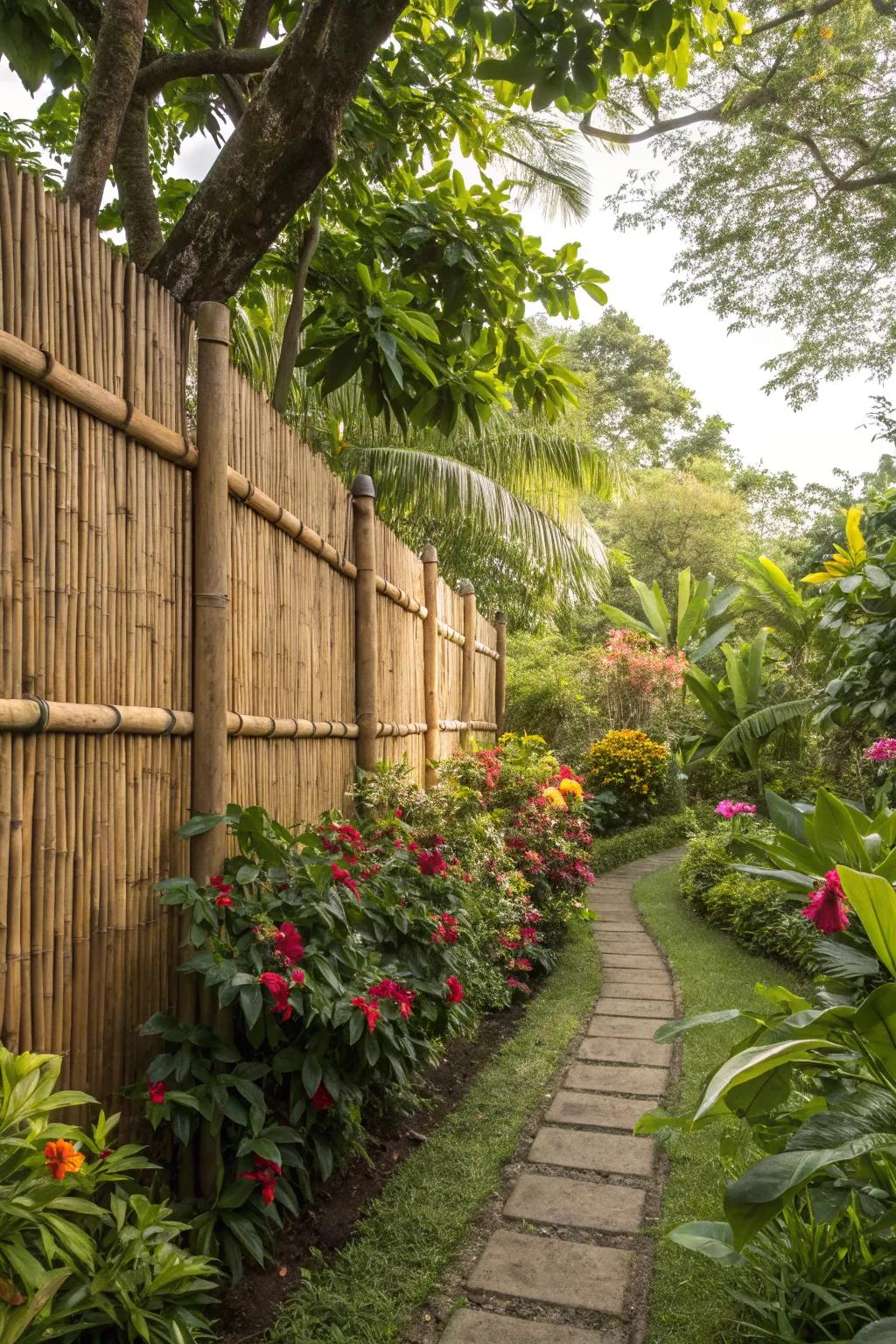 Sustainable and sturdy: bamboo fences are a natural choice.
