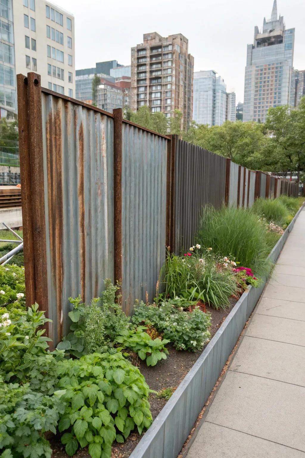 Corrugated metal: lightweight yet durable for a modern edge.