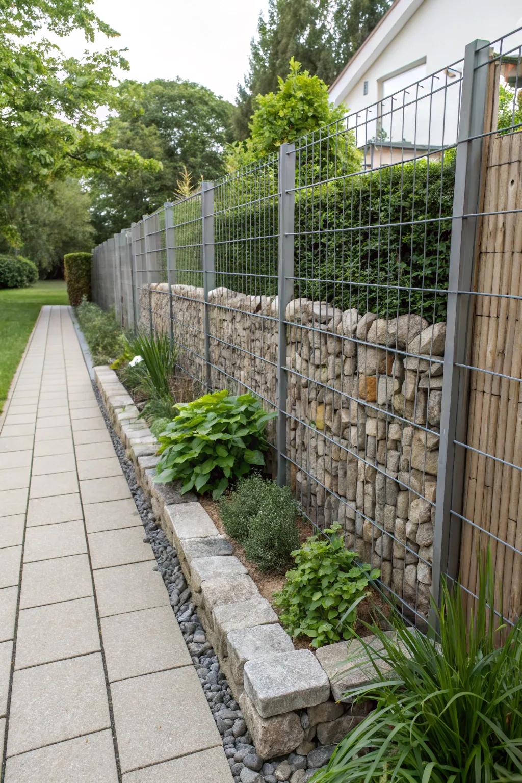 Gabion walls: A robust and stylish choice for your garden.