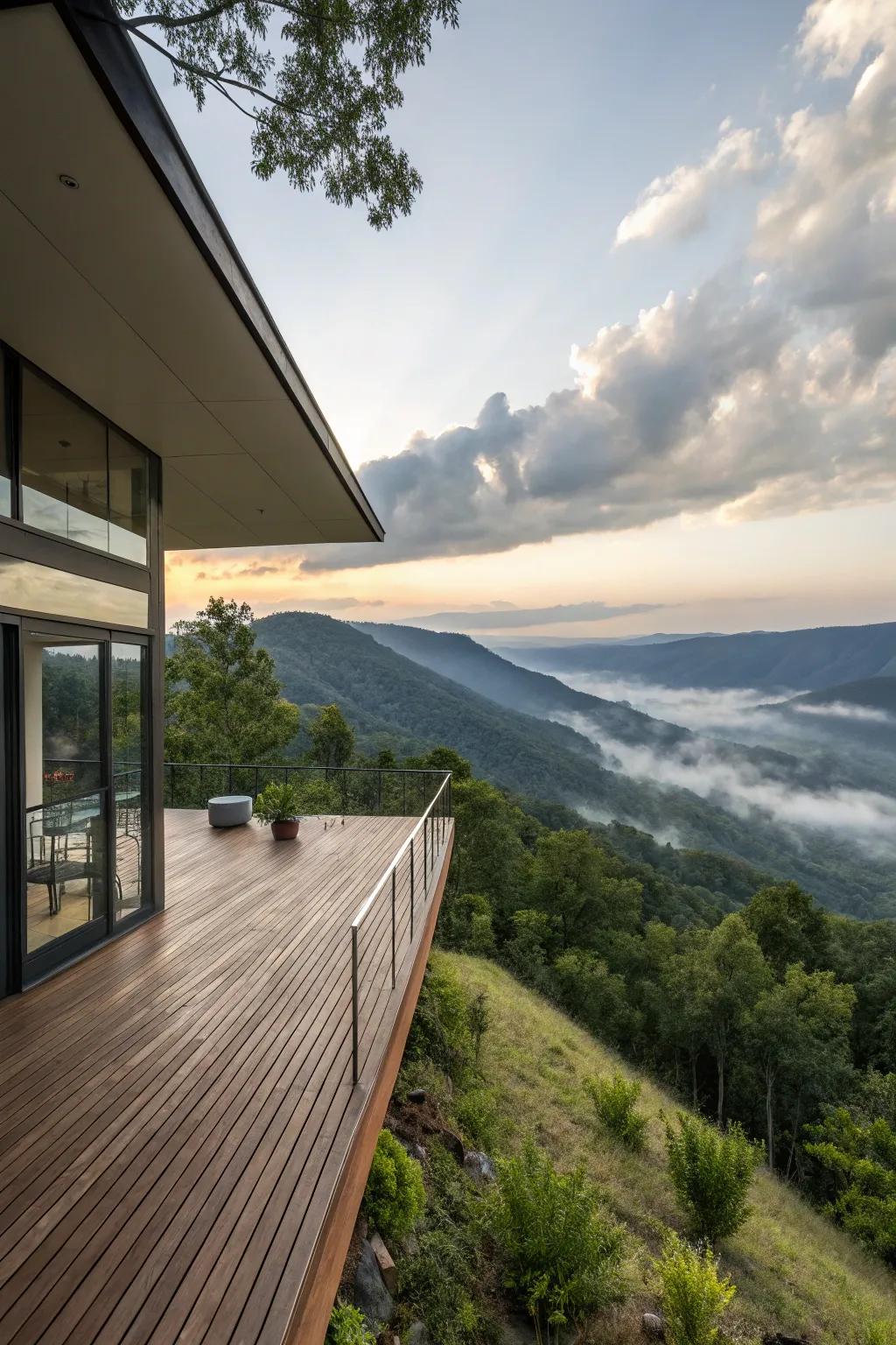 Outdoor spaces that invite you to breathe in the mountain air.