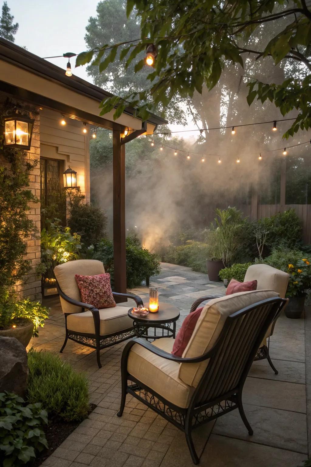 An intimate and cozy patio layout.