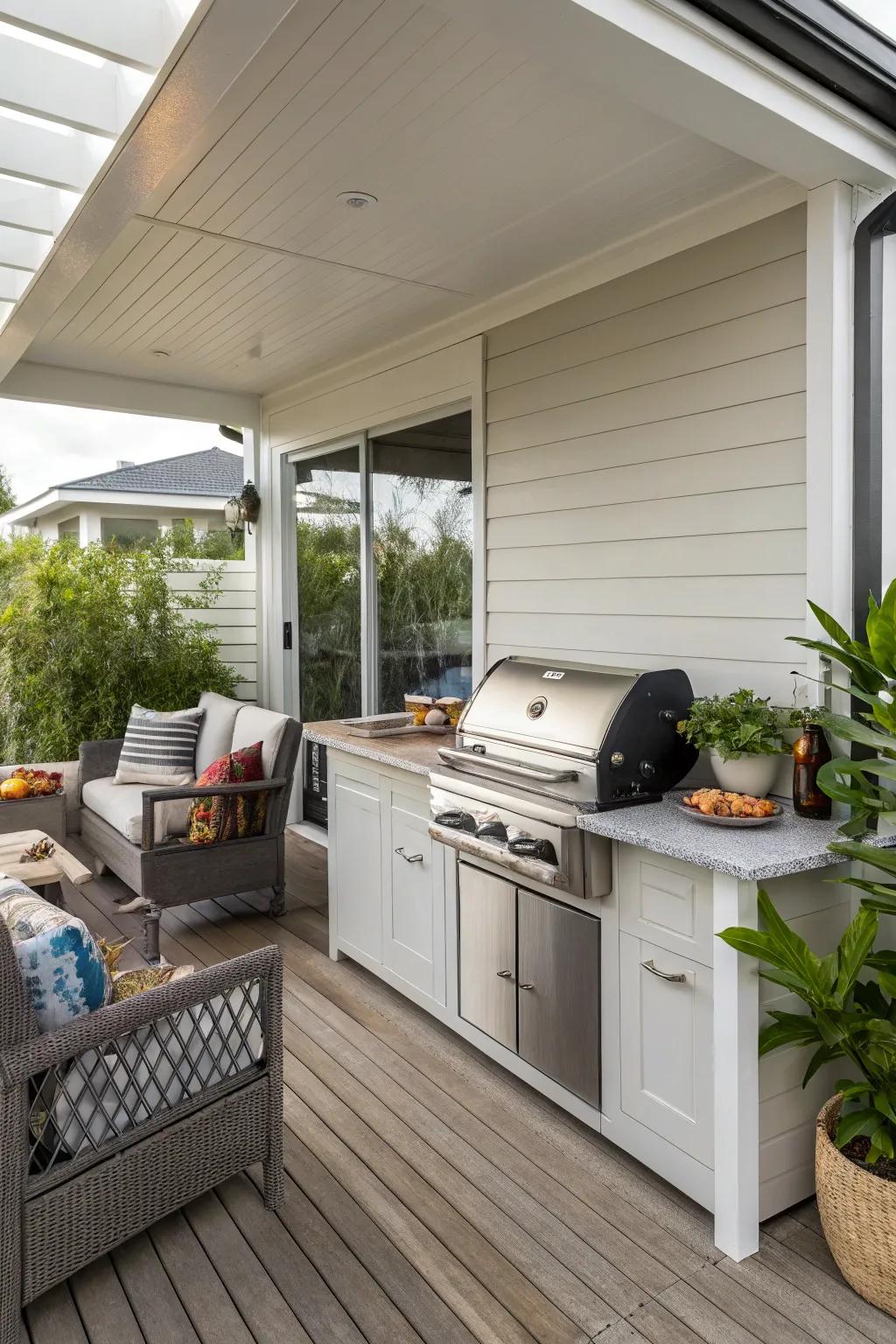 Outdoor kitchens elevate verandah entertaining.