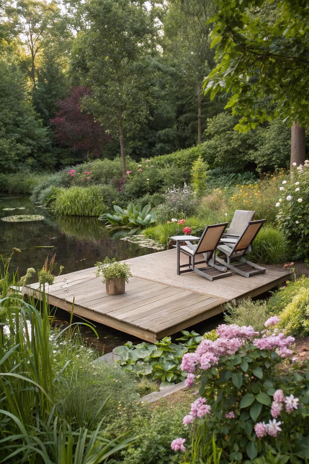 Enjoy versatility and charm with a floating deck.