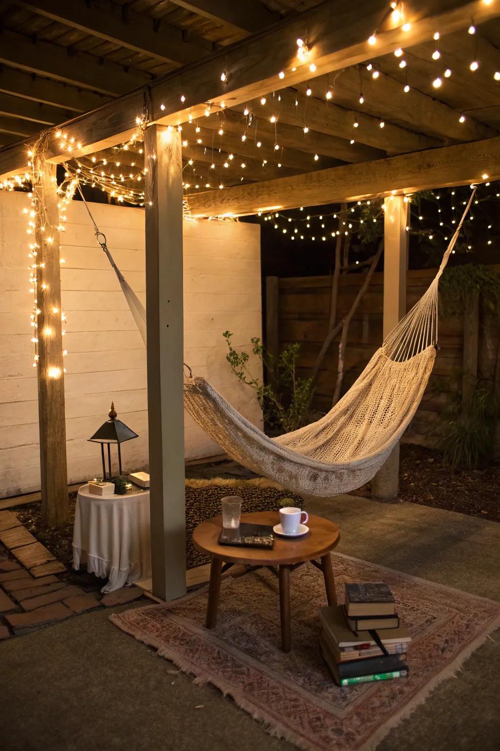 Utilize underdeck space for a hidden oasis.