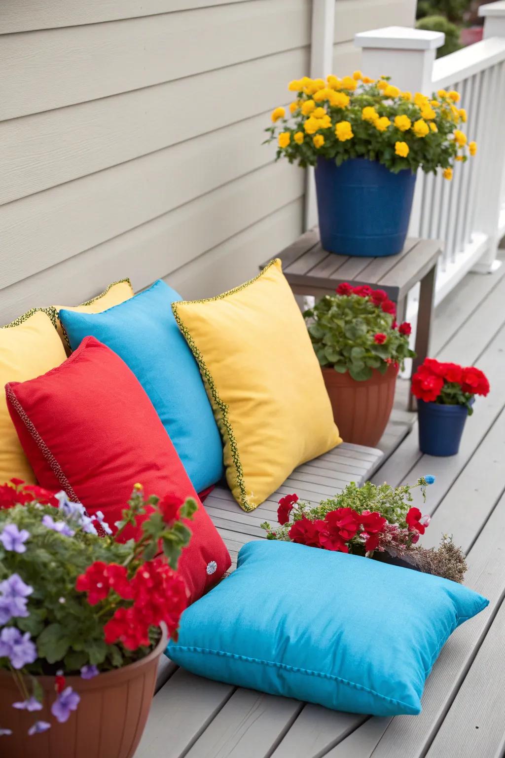 Infuse your deck with vibrant colors for a personal touch.