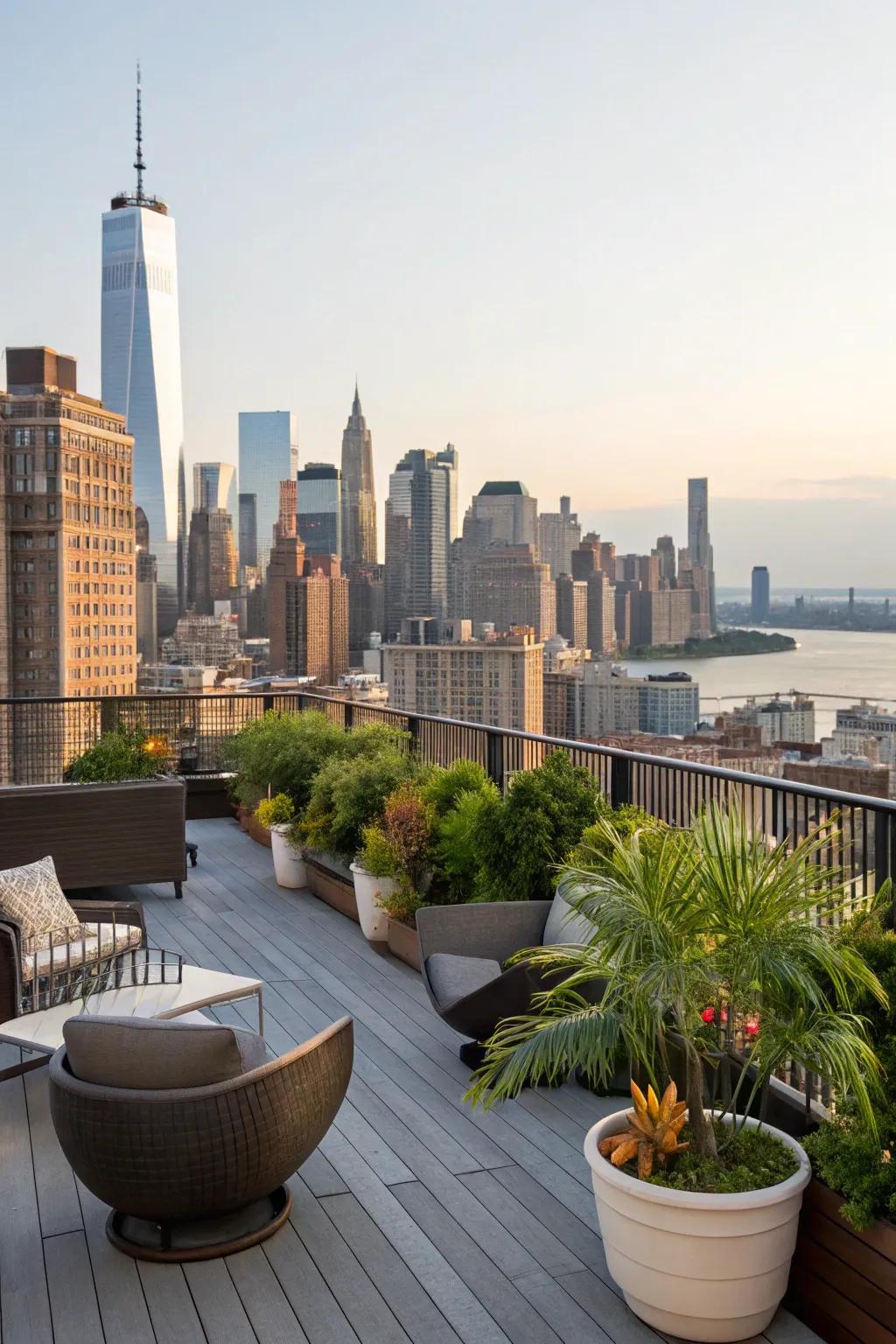 Create your private escape with a stylish rooftop deck.