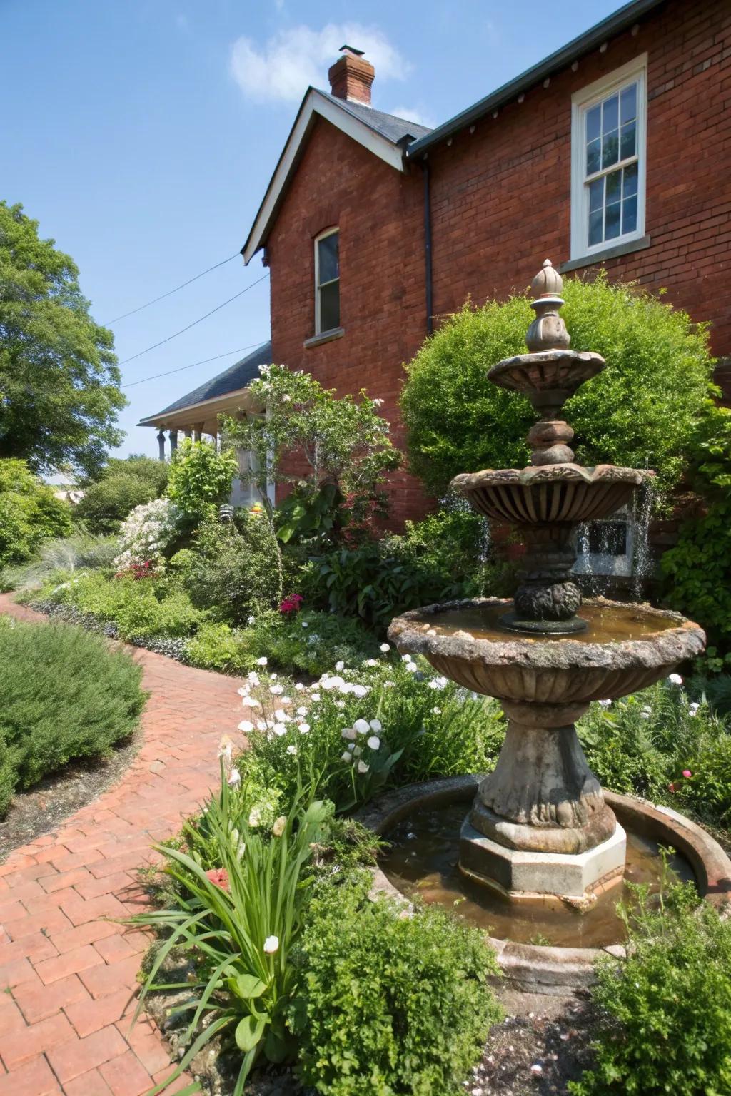 Water features add a soothing and stylish element to gardens.