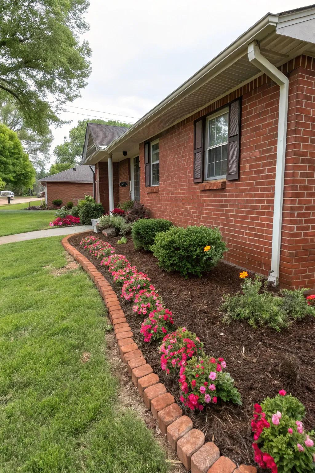 Mulched beds keep gardens looking tidy and well-maintained.