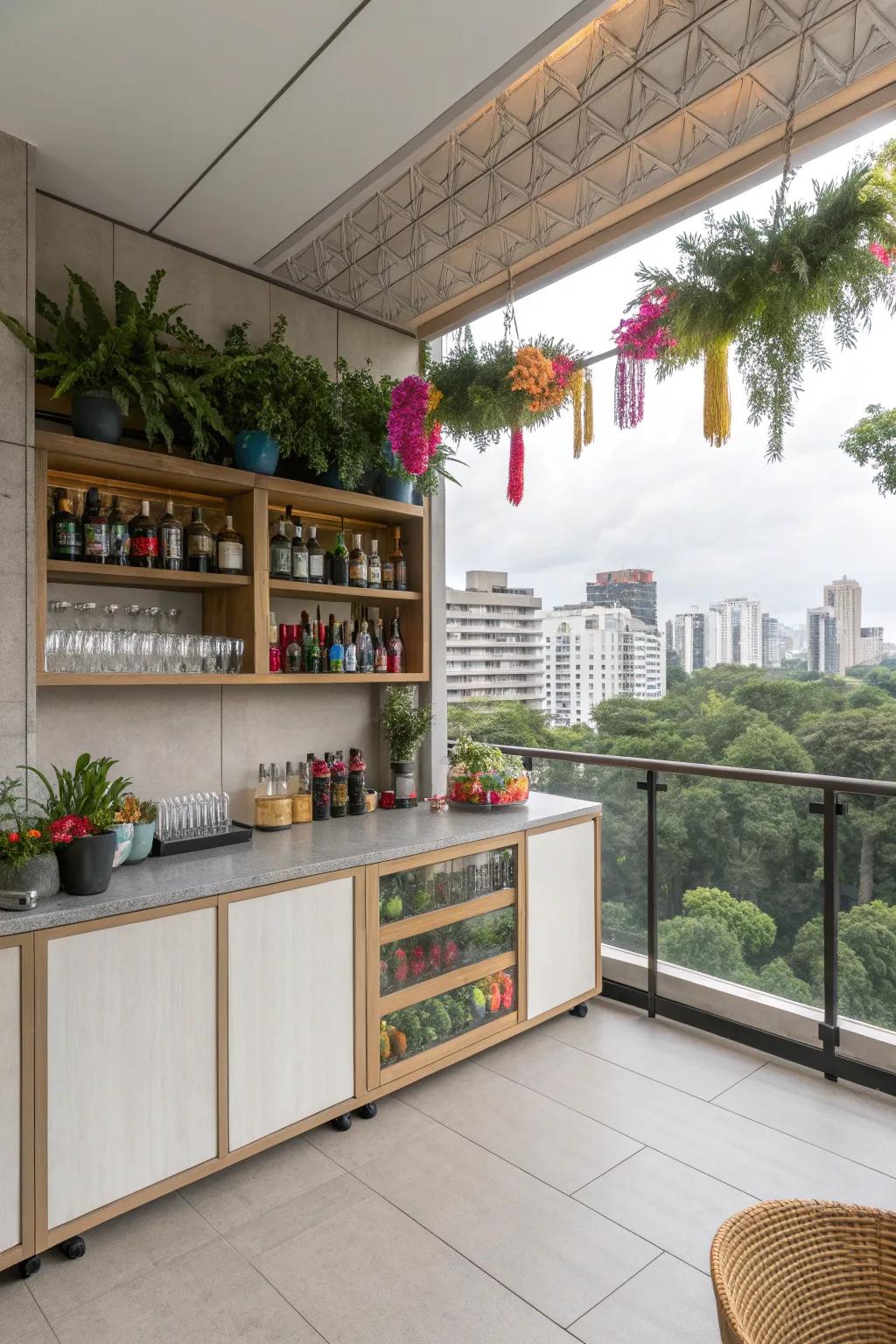 Smart storage solutions enhance both style and functionality.