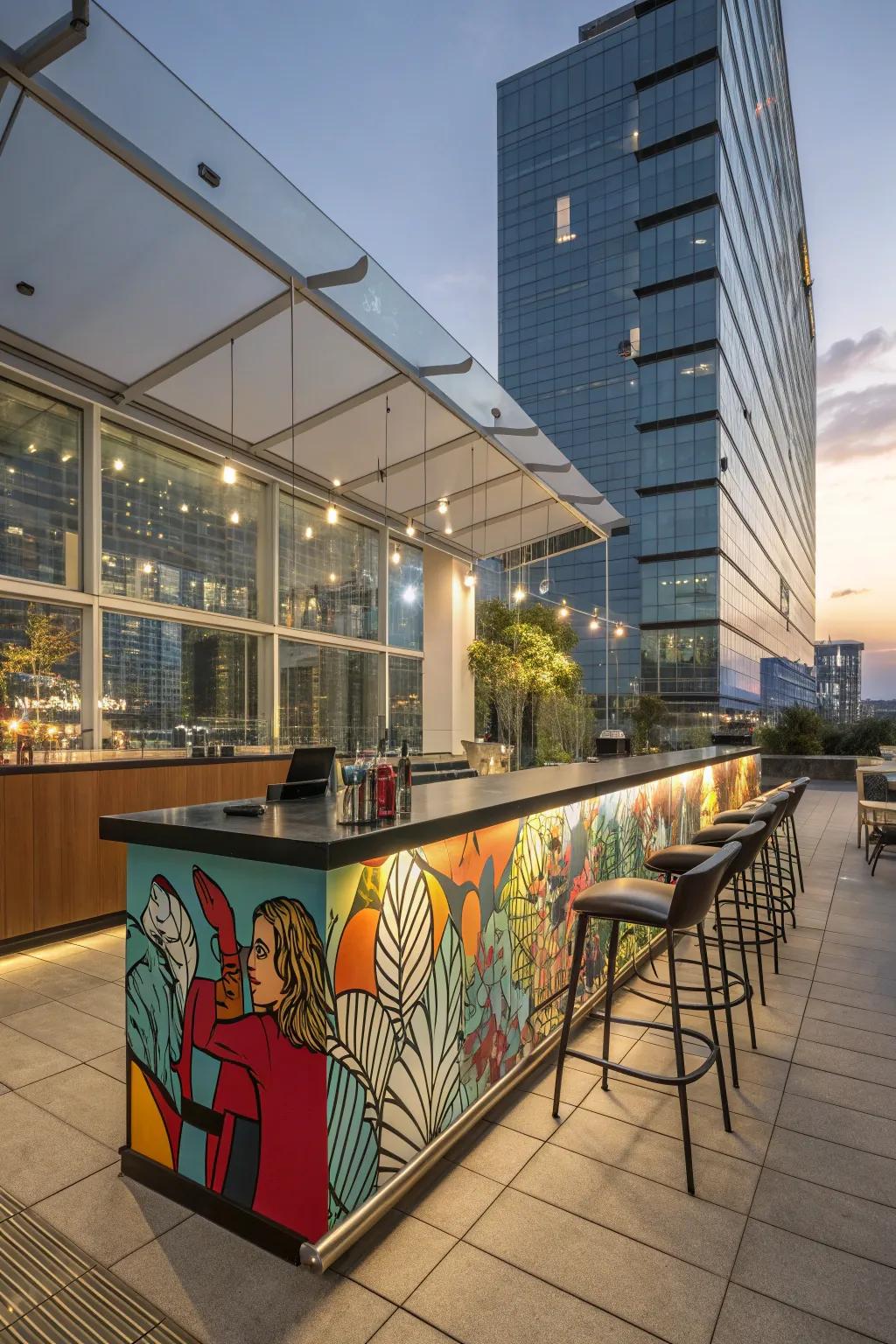 Personalize your balcony with artistic wall decor.