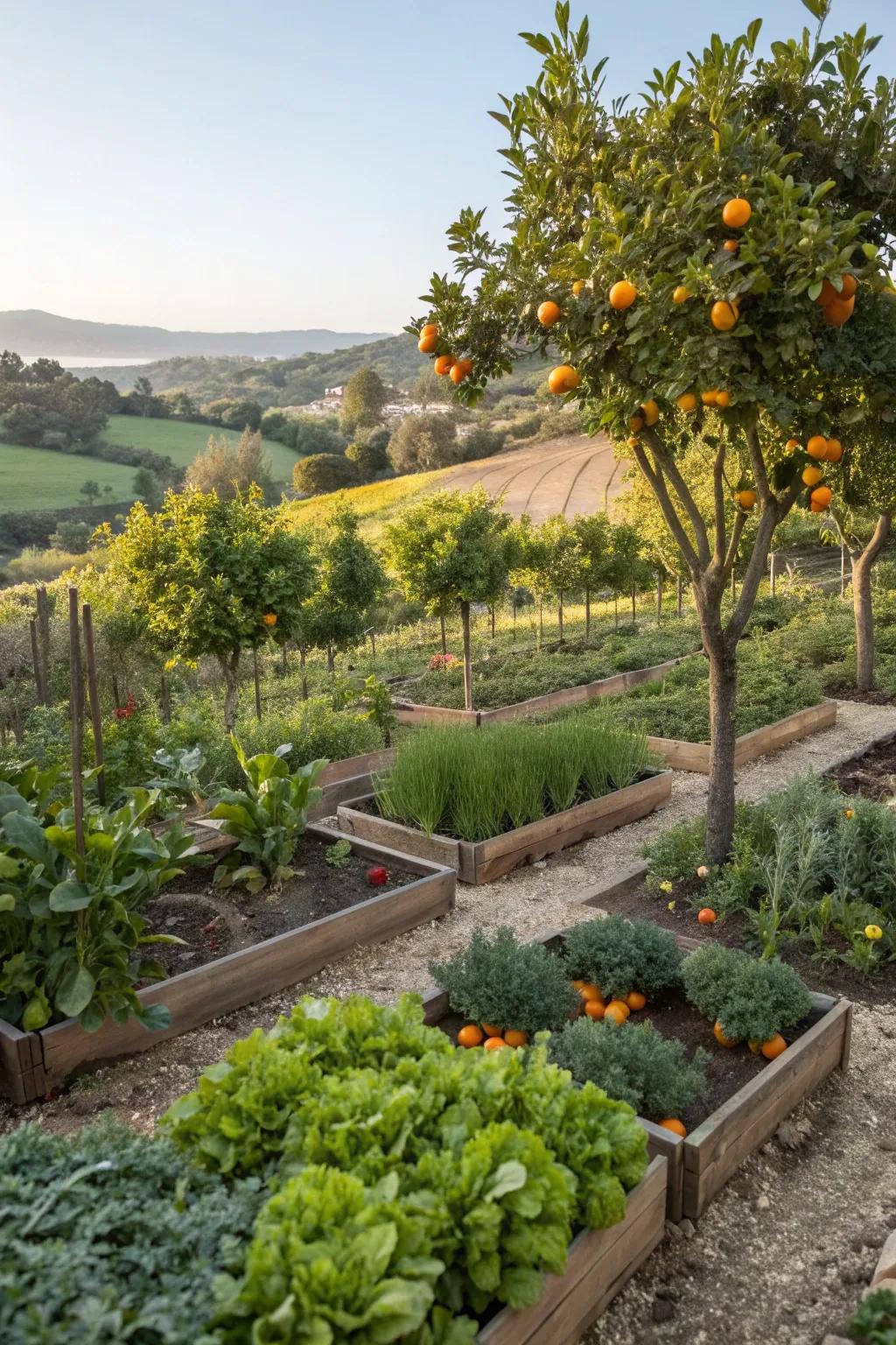 Citrus trees add beauty and bounty to edible gardens.